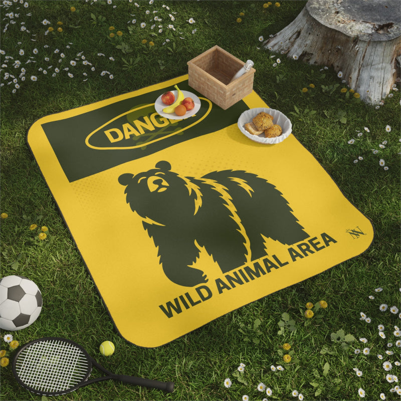 Danger Wild Animal Area | Mix Match Fun-Flirty Lovers’ Water-Resistant Blankets