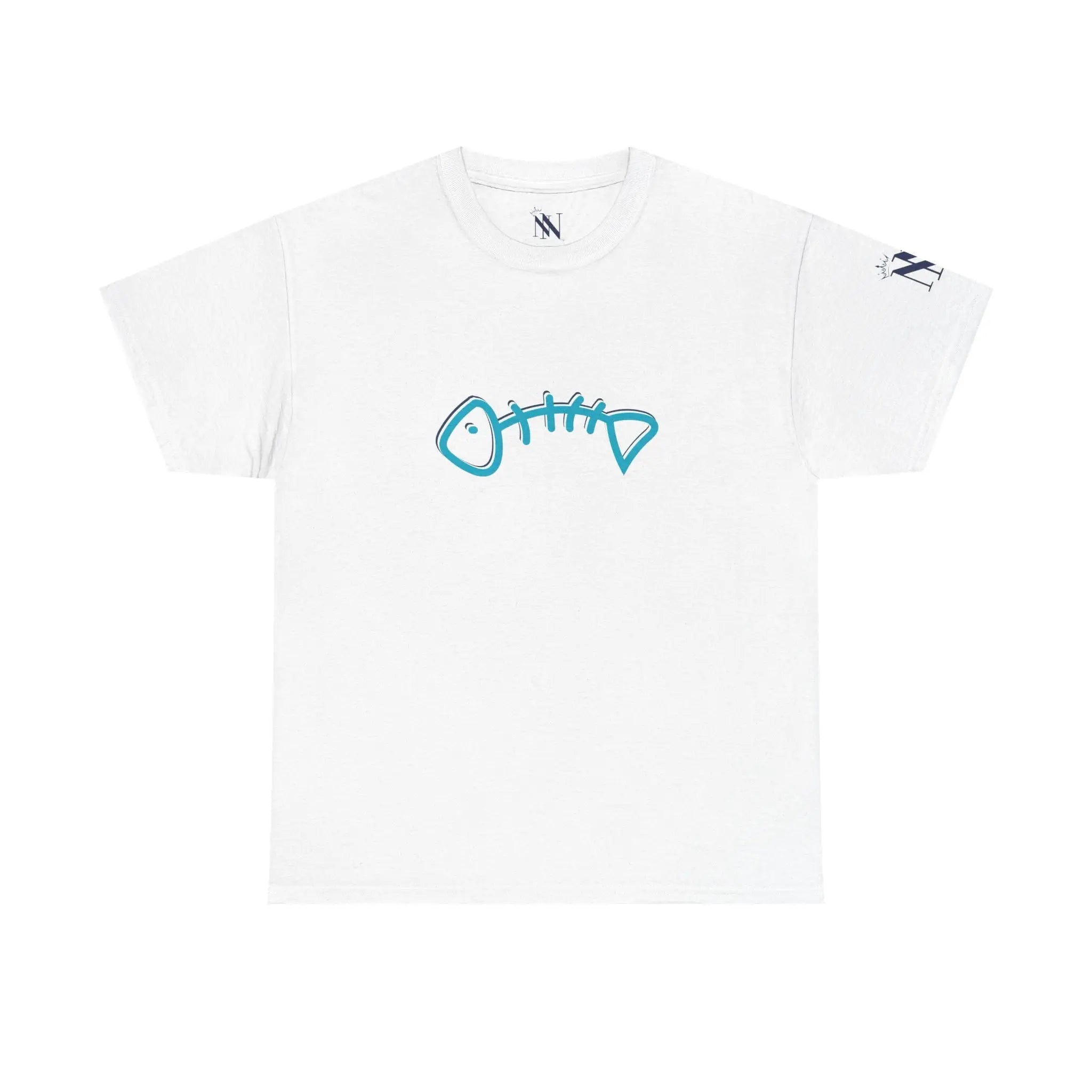 Blue Fish Bone | Mix & Match 100% Cotton Unisex Fun-Flirty Lovers’ Tees