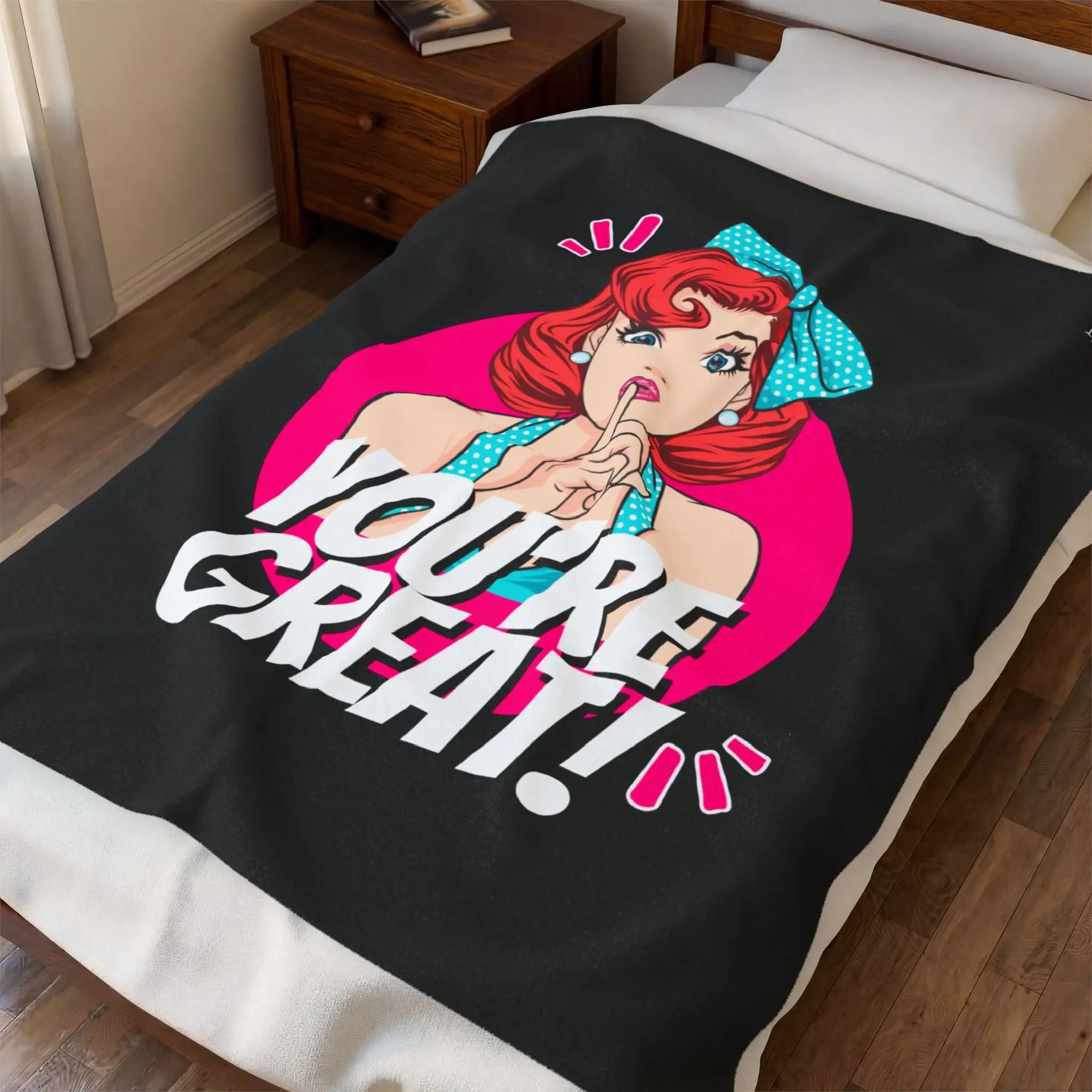 Shh! Youāre Great! Anime | Nectar Napkins Fun-Flirty Loversā Blankets