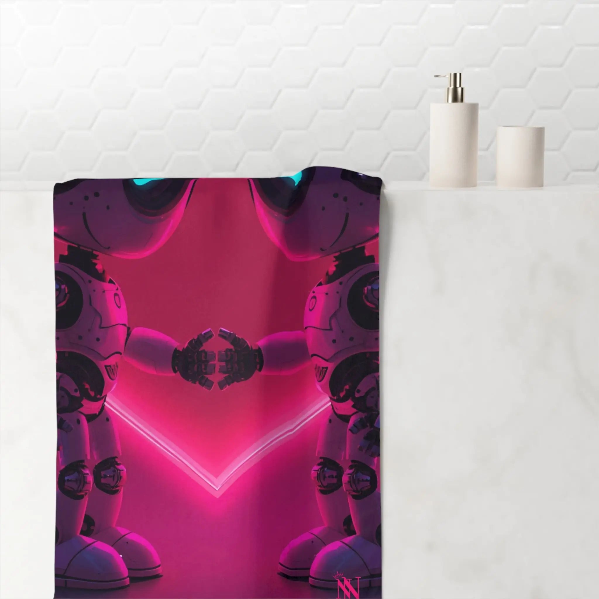 AI Robot Love | Mix & Match XL Fun-Flirty Lovers’ Towels