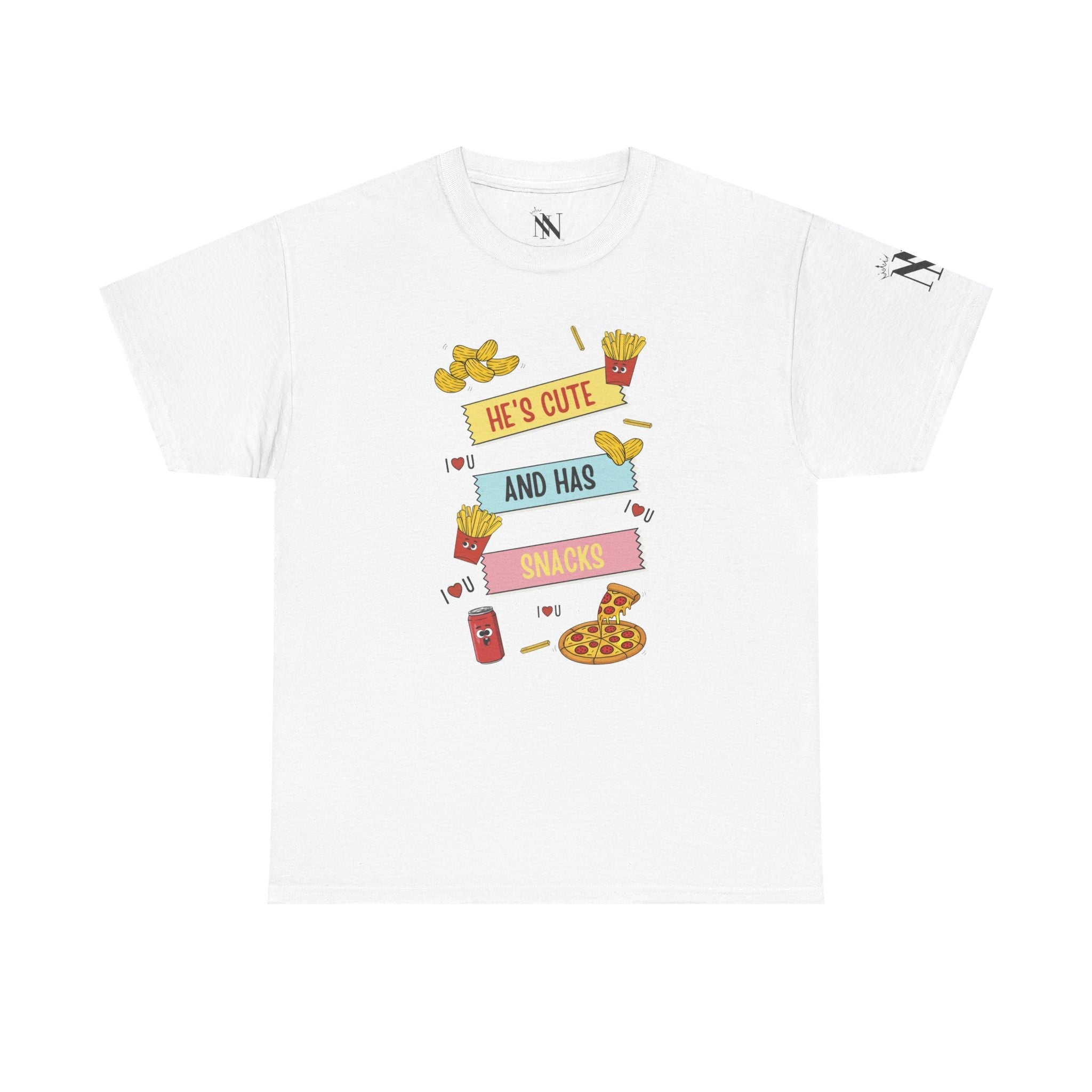 He’s Cute and Has Snacks | Mix & Match Cotton Unisex Fun-Flirty Lovers’ T-Shirts