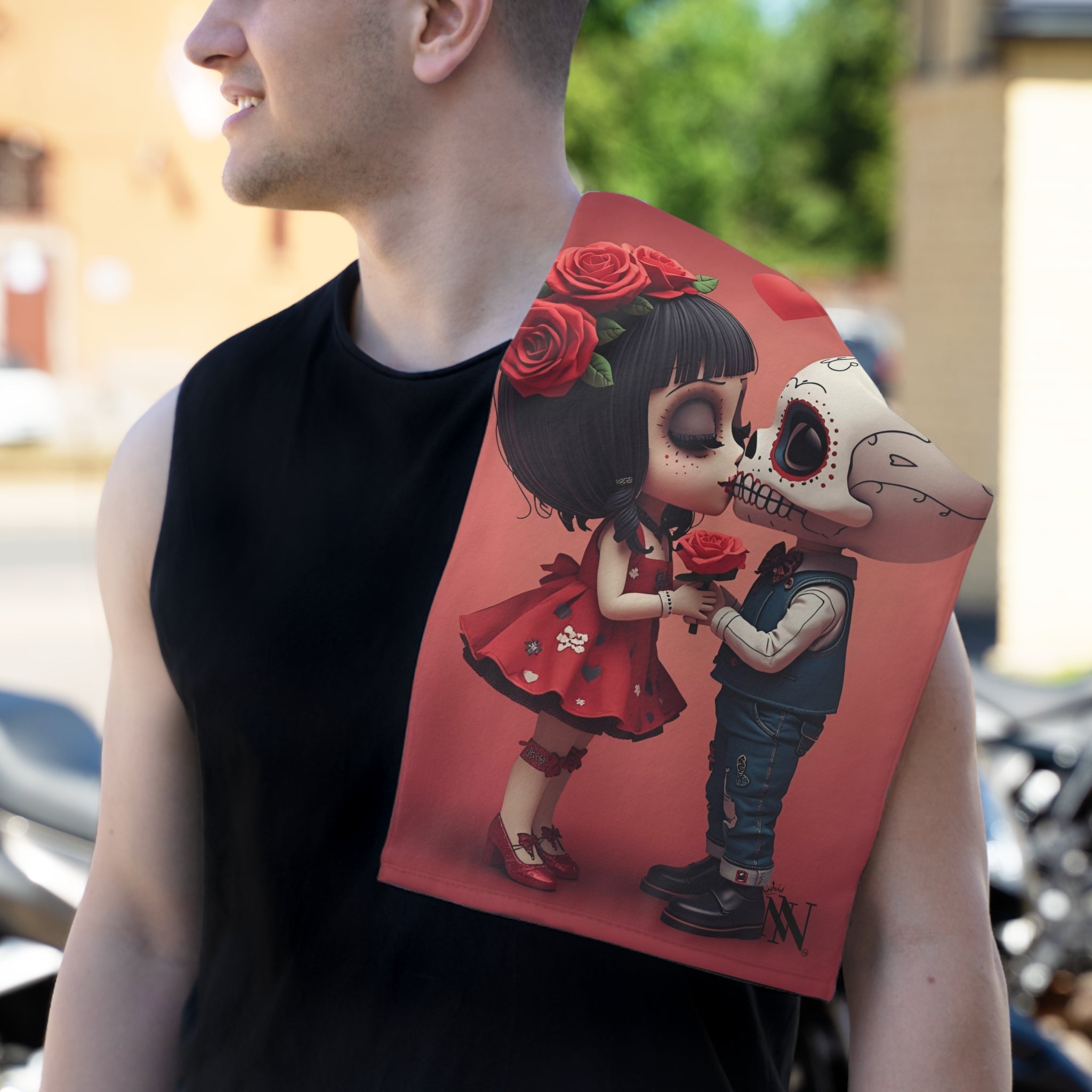 Day of the Dead’s Kiss | Mix & Match Soft Fun-Flirty Lovers’ Towels