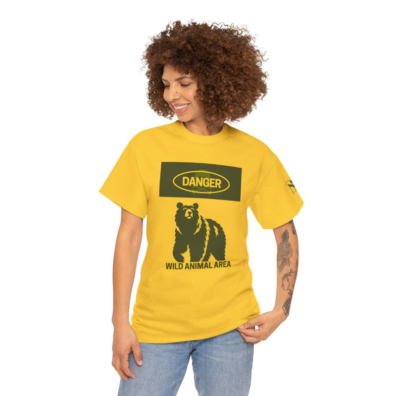 Danger Wild Animal Area | Mix & Match Cotton Unisex Fun-Flirty Lovers’ T-Shirts