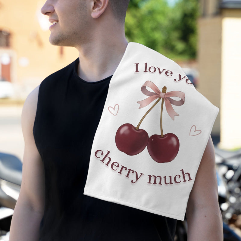 I Love You Cherry Much | Mix & Match Soft Fun-Flirty Lovers’ Towels