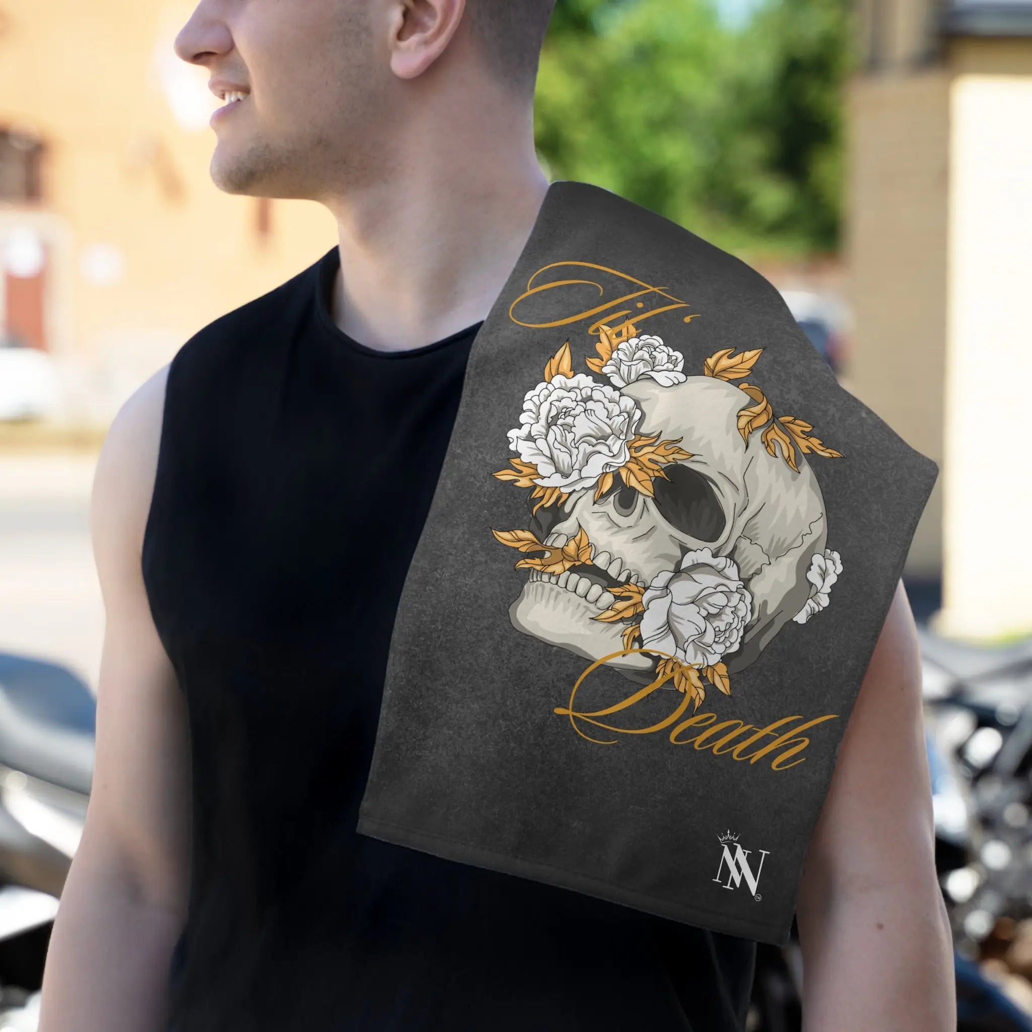 Til’ Death Skull & Flowers Sex Towel