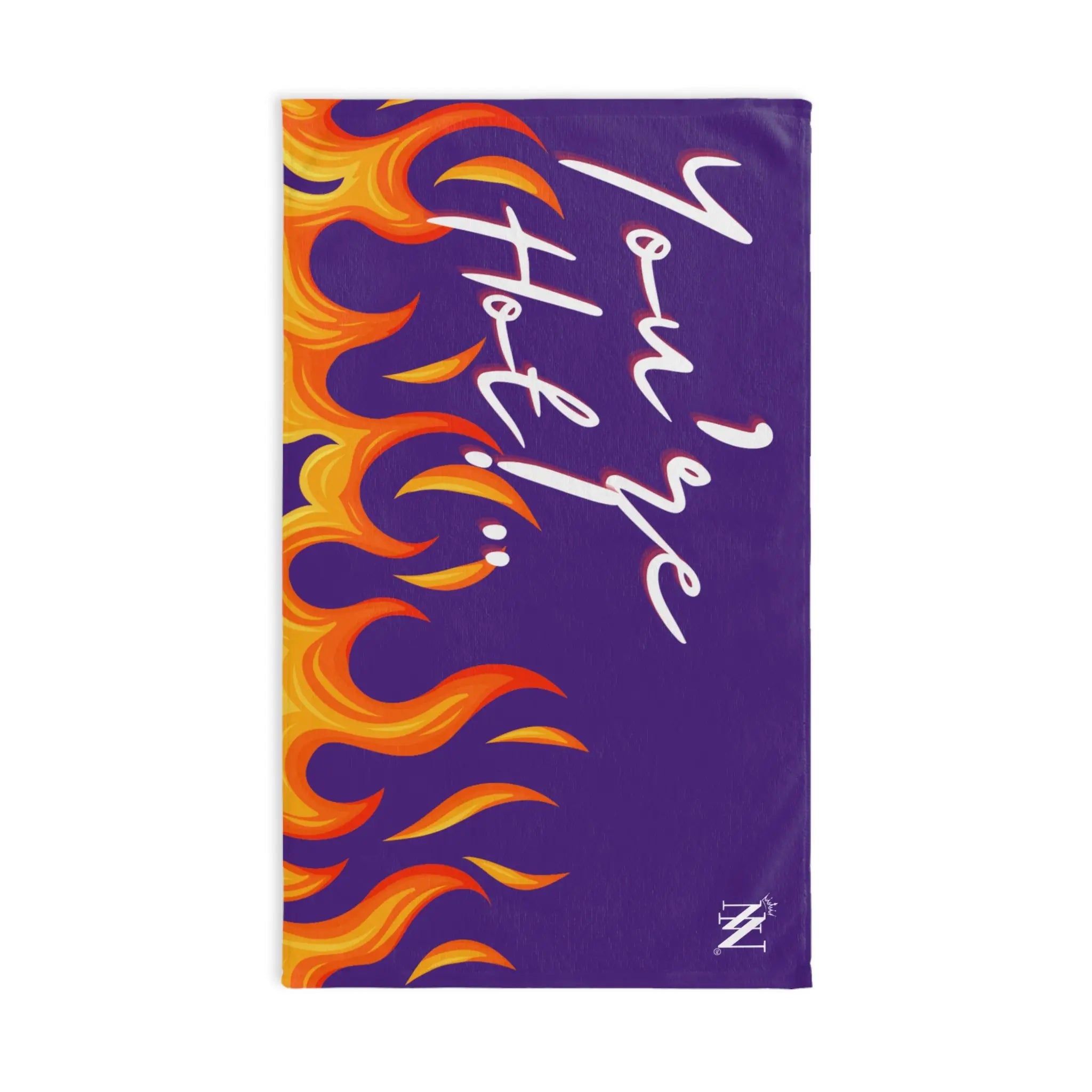 You’re Hot! Flames Fire Purple | Mix & Match Classic Fun-Flirty Lovers’ Towels