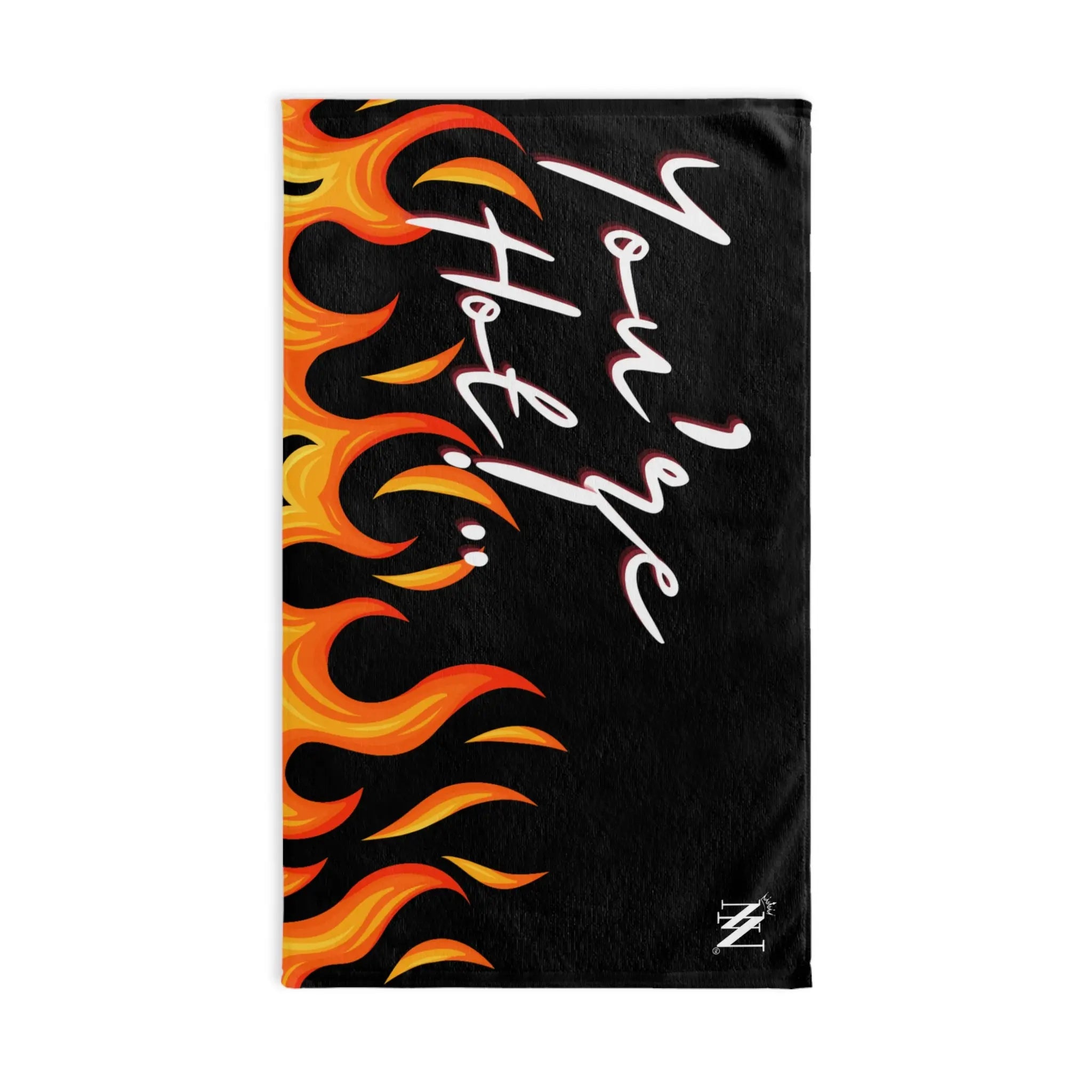 You’re Hot! Flames Fire Black | Mix & Match Classic Fun-Flirty Lovers’ Towels