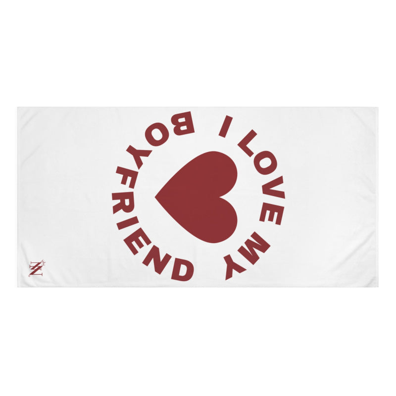 I Love My Boyfriend Heart | Mix & Match XL Fun-Flirty Lovers’ Towels