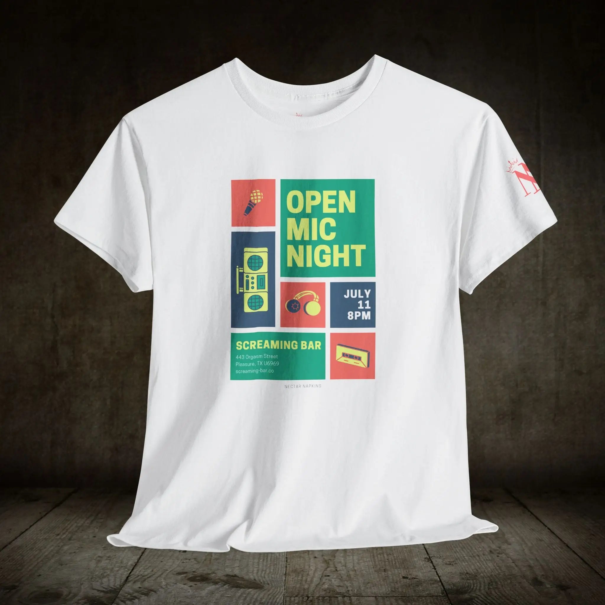 Open Mic Night | Mix & Match Cotton Unisex Fun-Flirty Loversโ T-Shirts