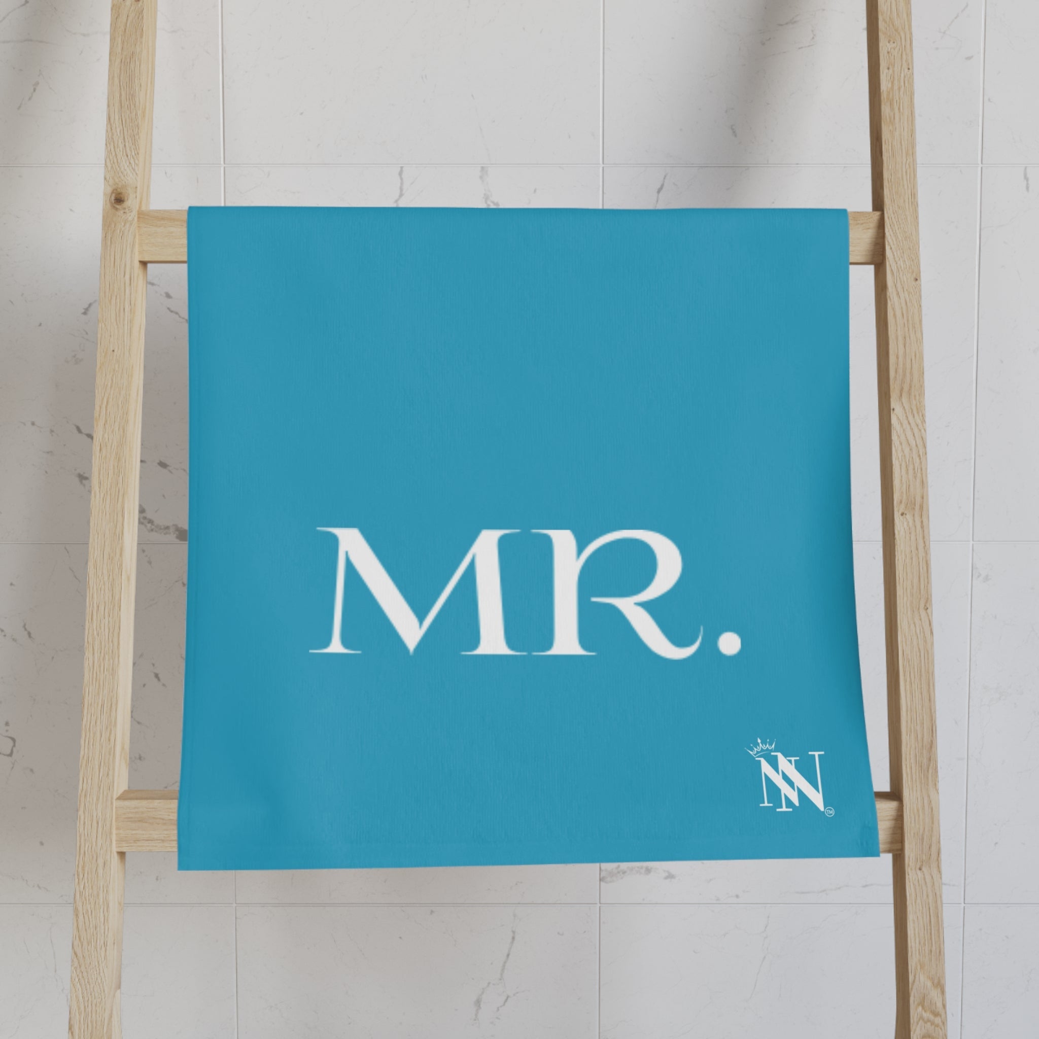 Mr Mrs Shareable Turquoise | Mix & Match Classic Fun-Flirty Lovers’ Towels