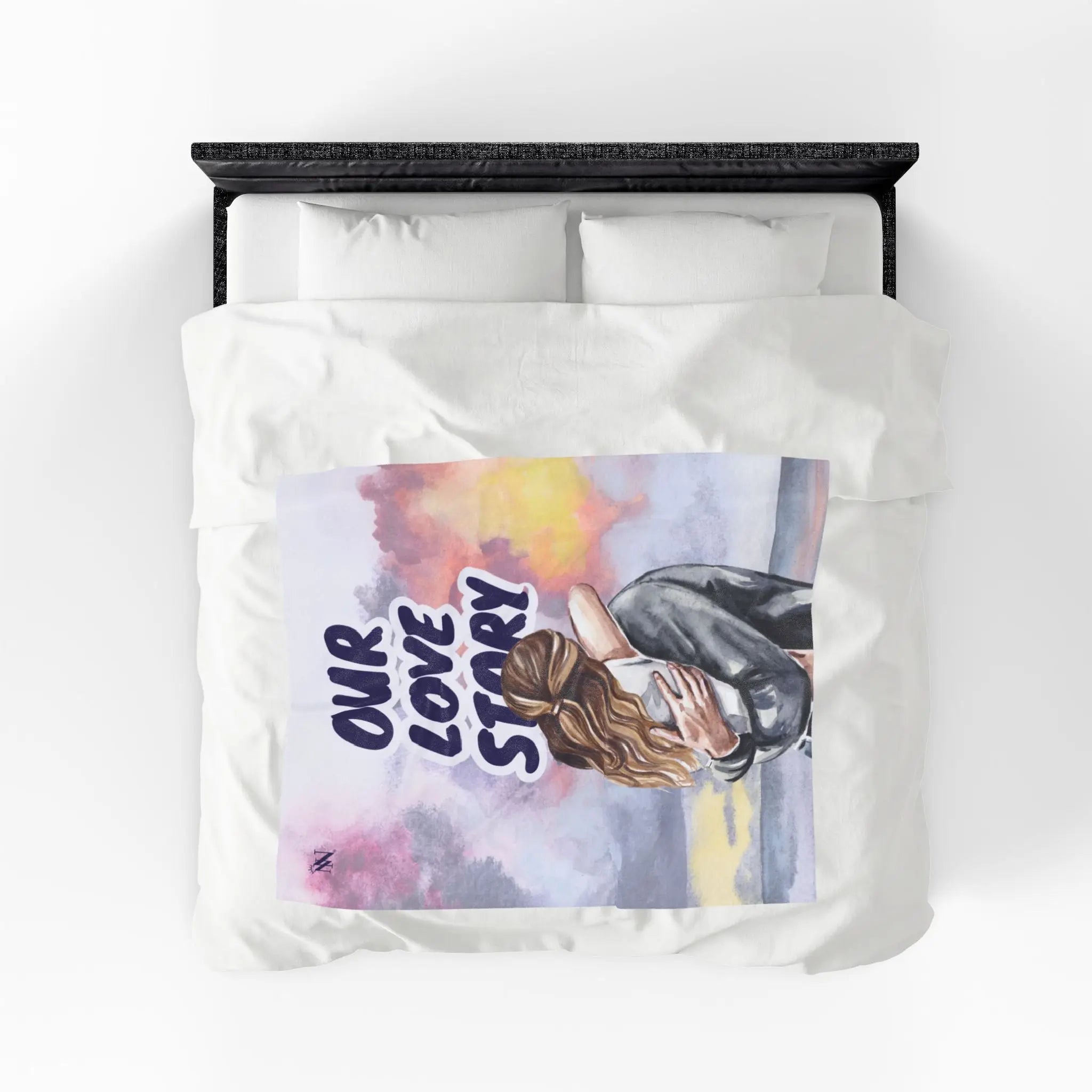 Our Love Story Romantic Lovers Gifts Blanket