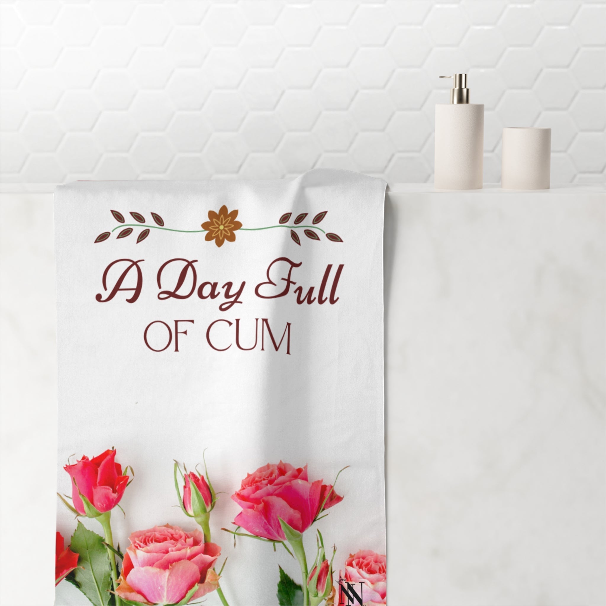 A Day Full of Cum | Mix & Match XL Fun-Flirty Lovers’ Towels