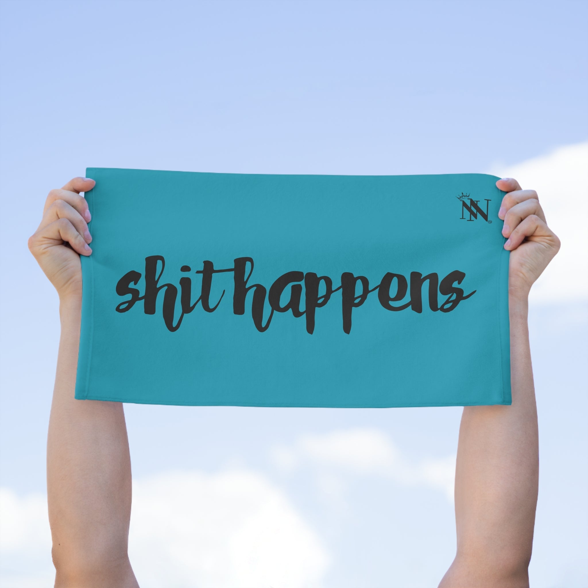 Shit Happens Teal | Mix & Match Soft Fun-Flirty Lovers’ Towels