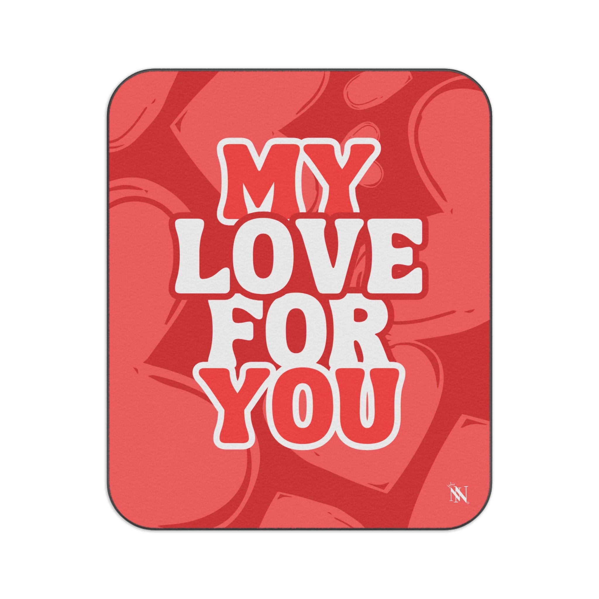My Love for You Heart Pattern Sex Blanket