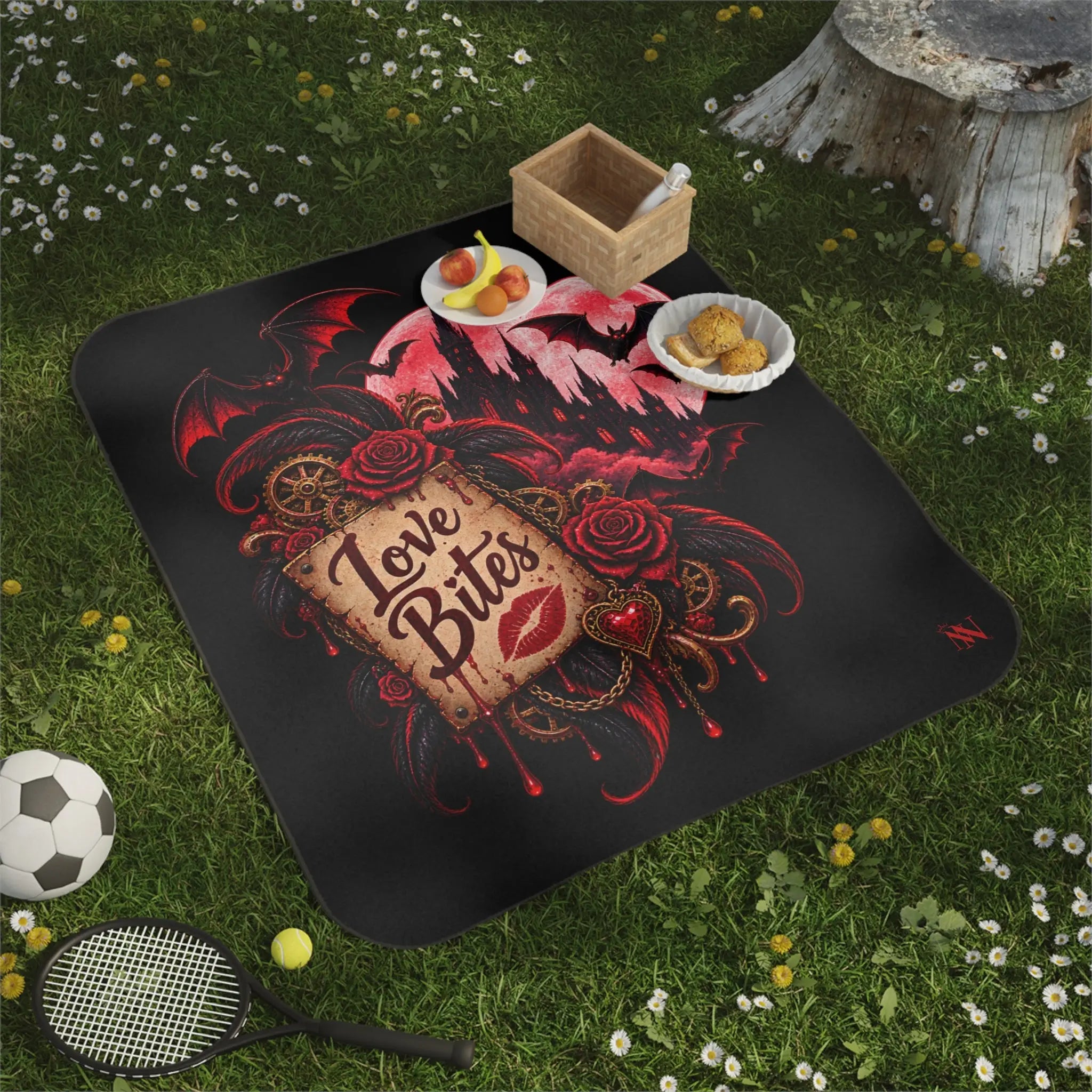 Love Bites Moon Bats Water-Resistant Sex Blanket