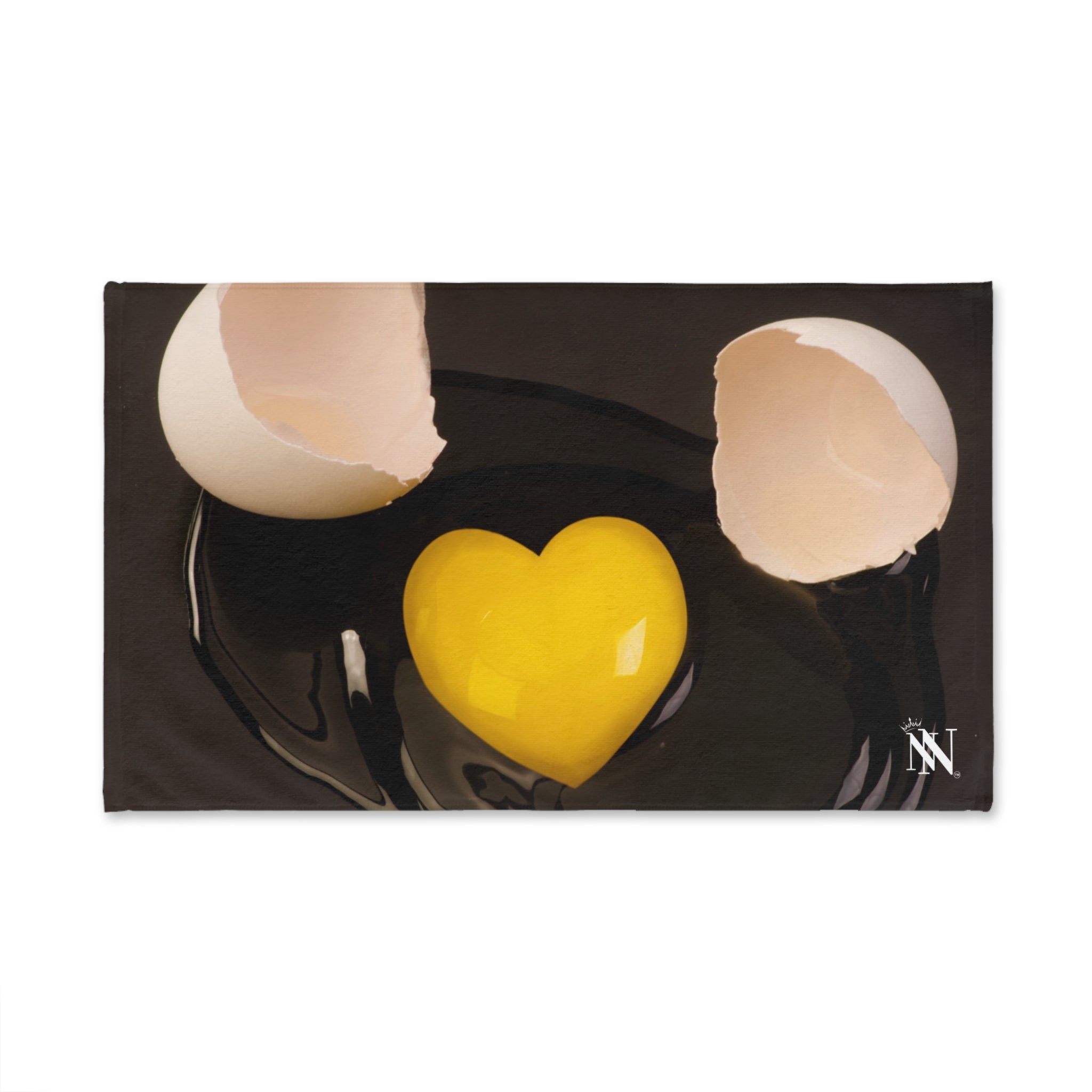 Broken Egg Heart Yolk 3D Print | Mix & Match Original Fun-Flirty Lovers’ Towels