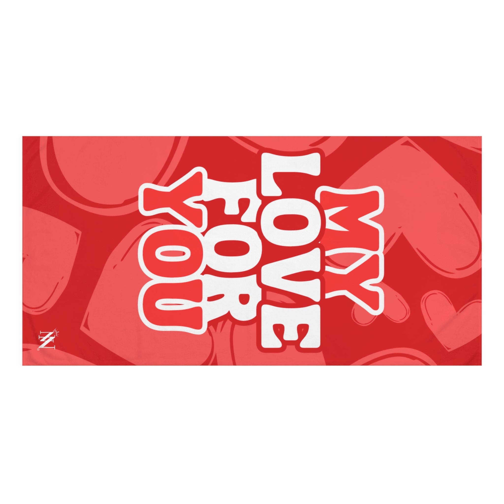 My Love for You Heart Pattern Big Anal Play Sex Towel