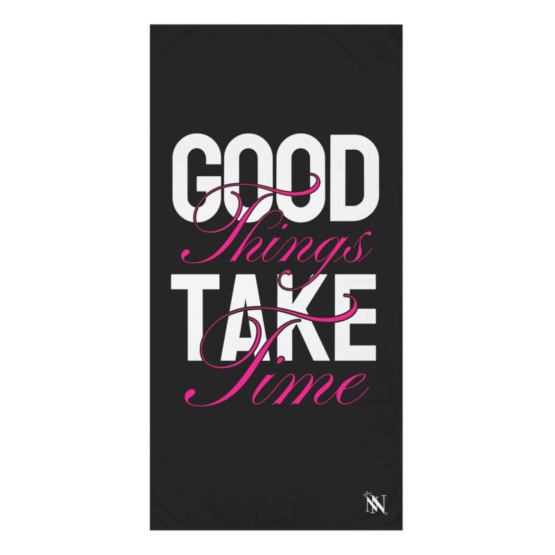 Good Things Take Time | Mix & Match XL Fun-Flirty Lovers’ Towels