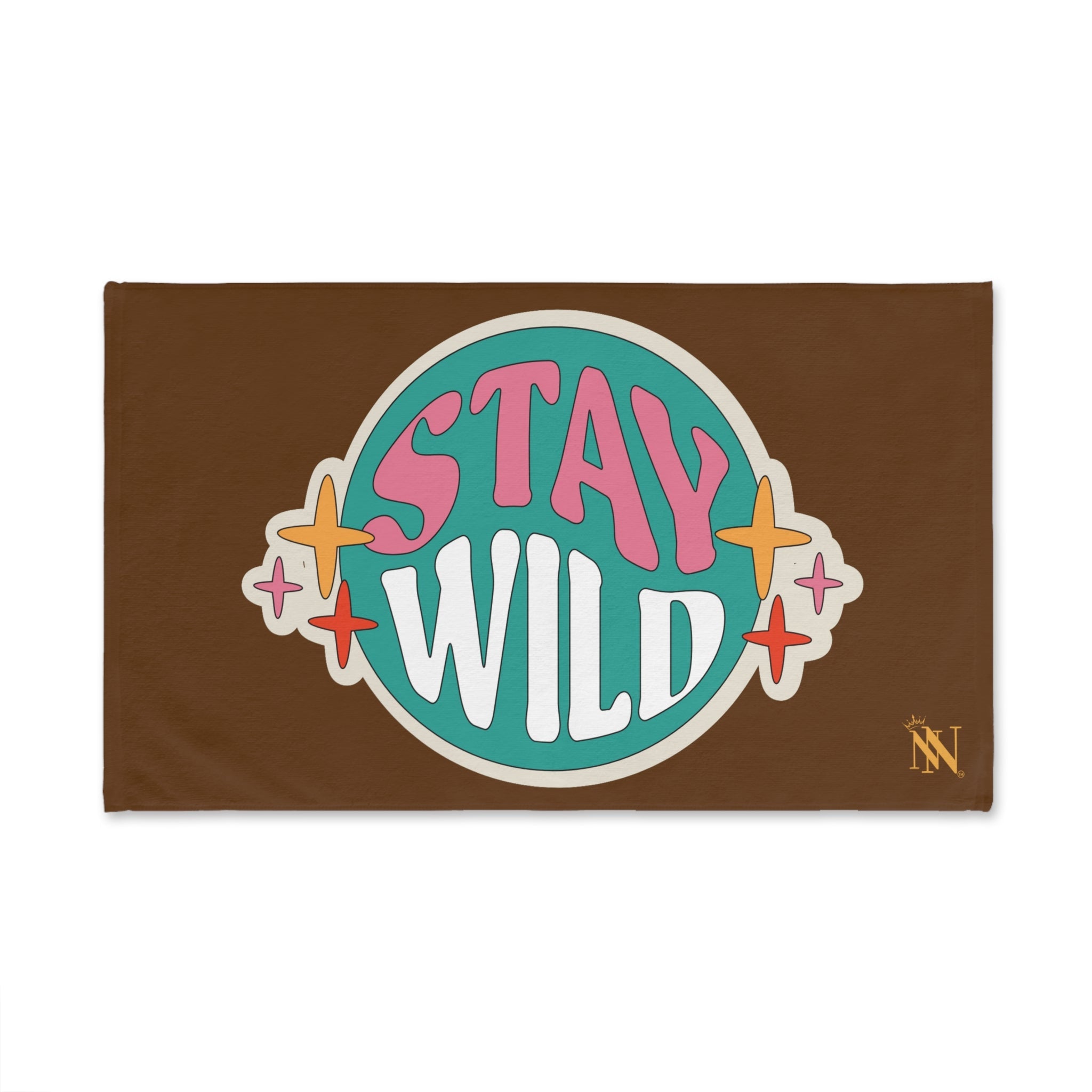 Stay Wild Retro Sticker Brown Stay Gold Retro Sticker