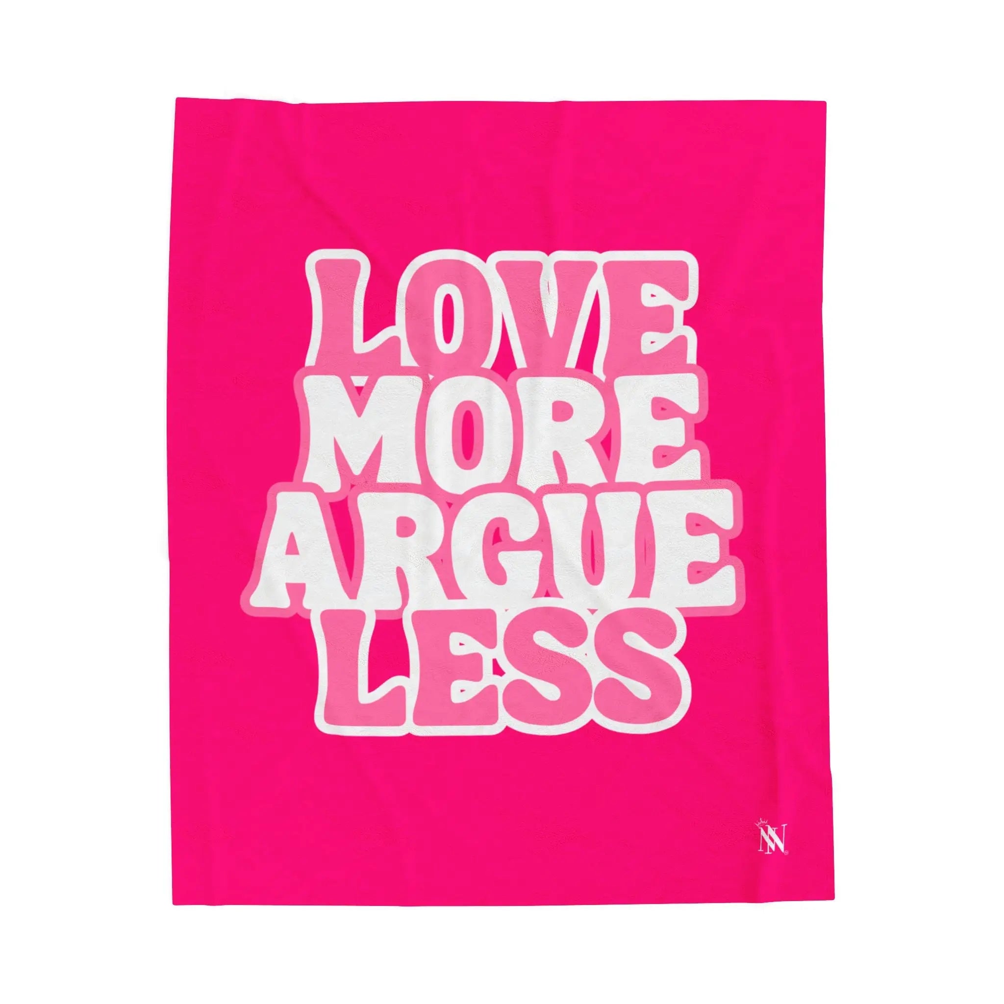 Love More Argue Less Romantic Lovers Gifts Blanket