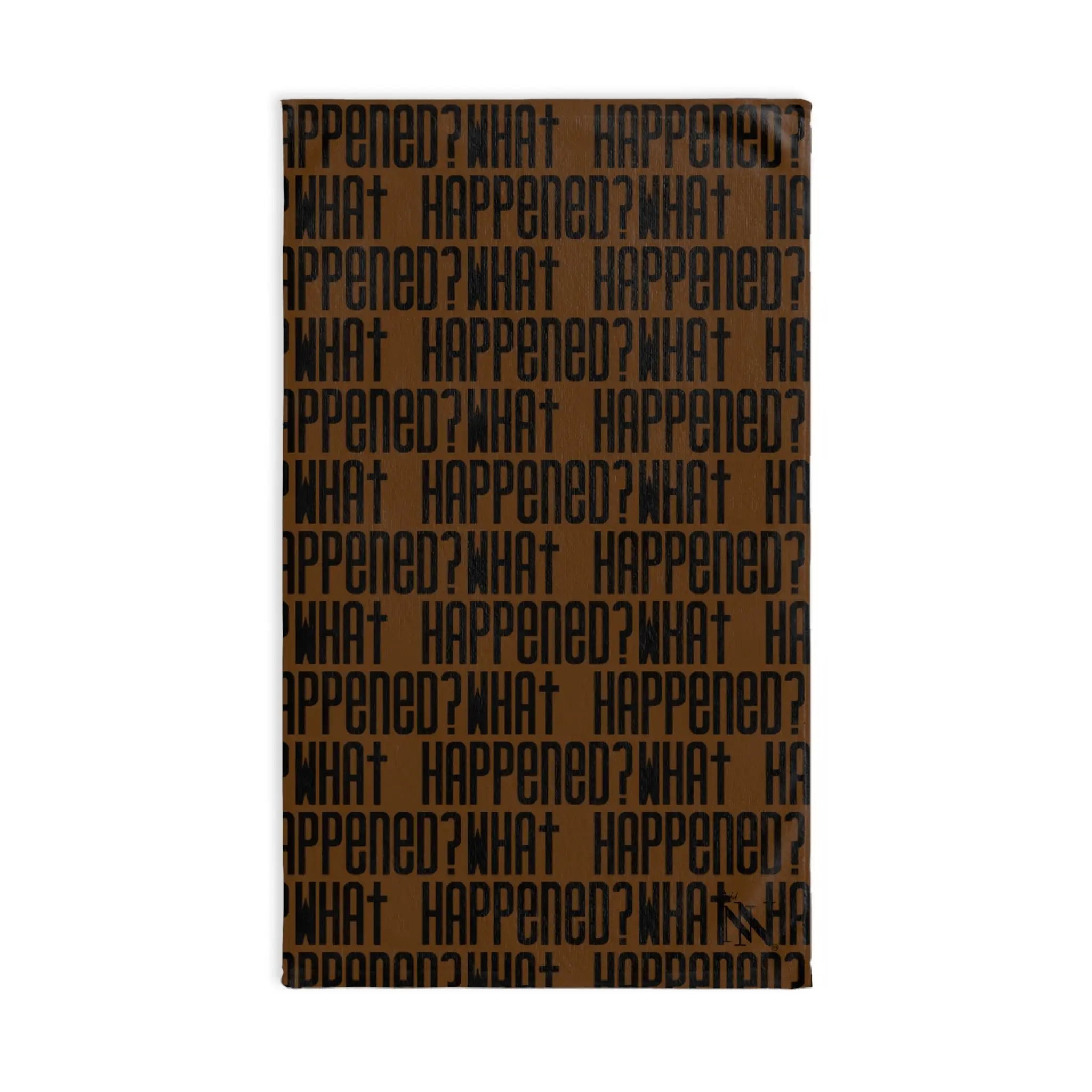 What Happened? Patterned Brown | Nectar Napkins Classic Fun-Flirty Lovers’ Towels