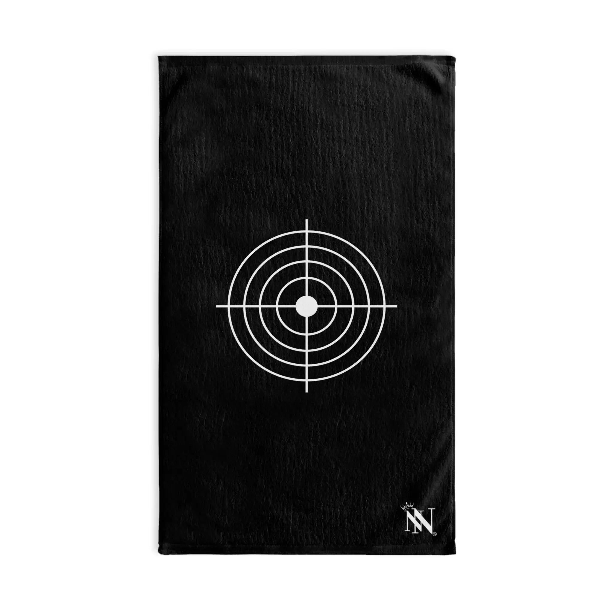Medium White Bullseye Target Crosshairs | Mix & Match Classic Fun-Flirty Lovers’ Towels