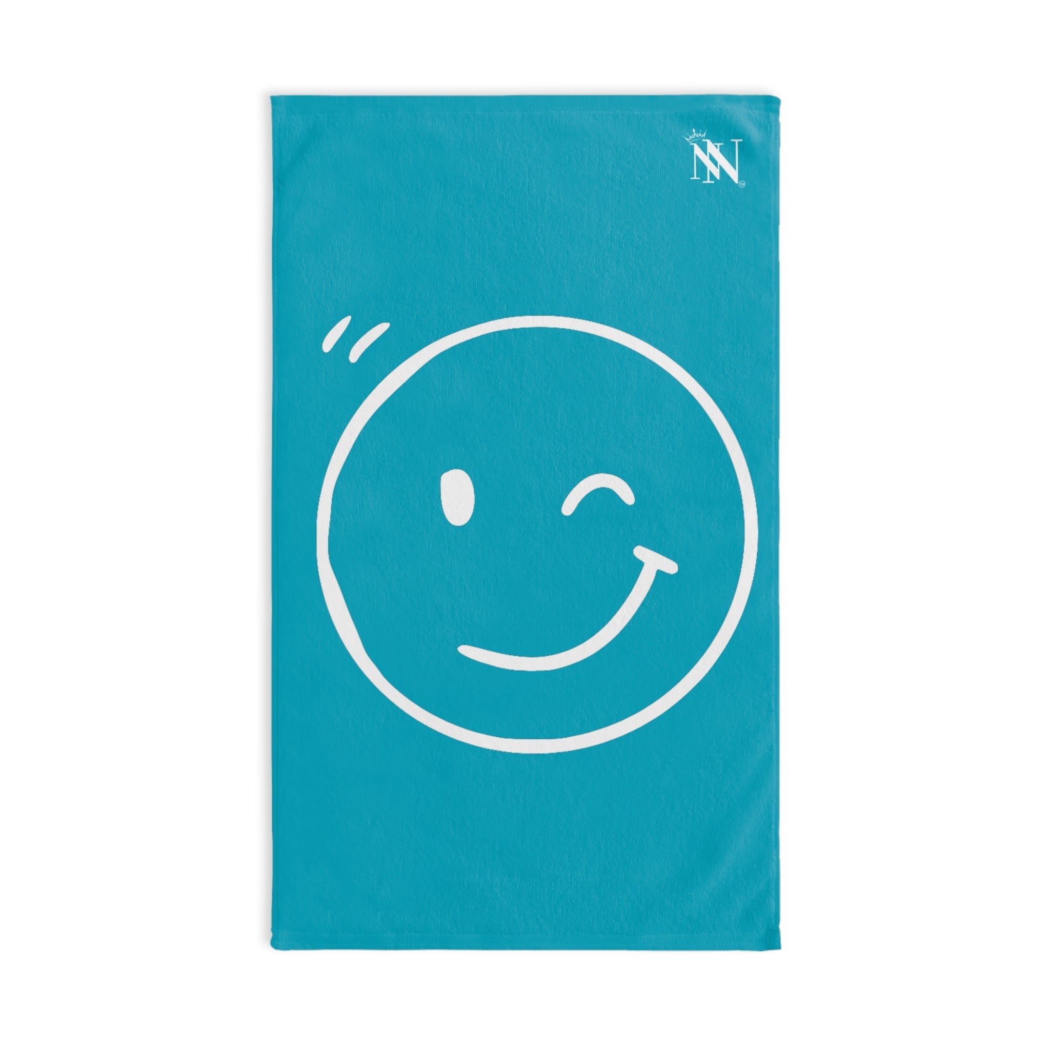 Wink Emoji Teal Cum Towel