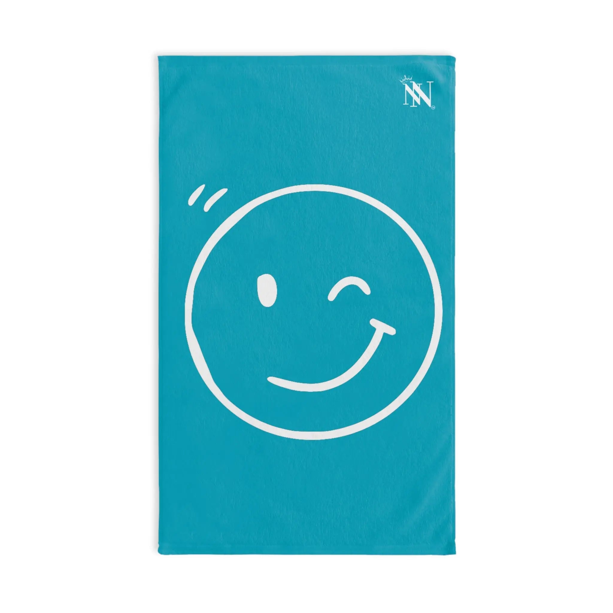 Wink Emoji Teal Cum Towel