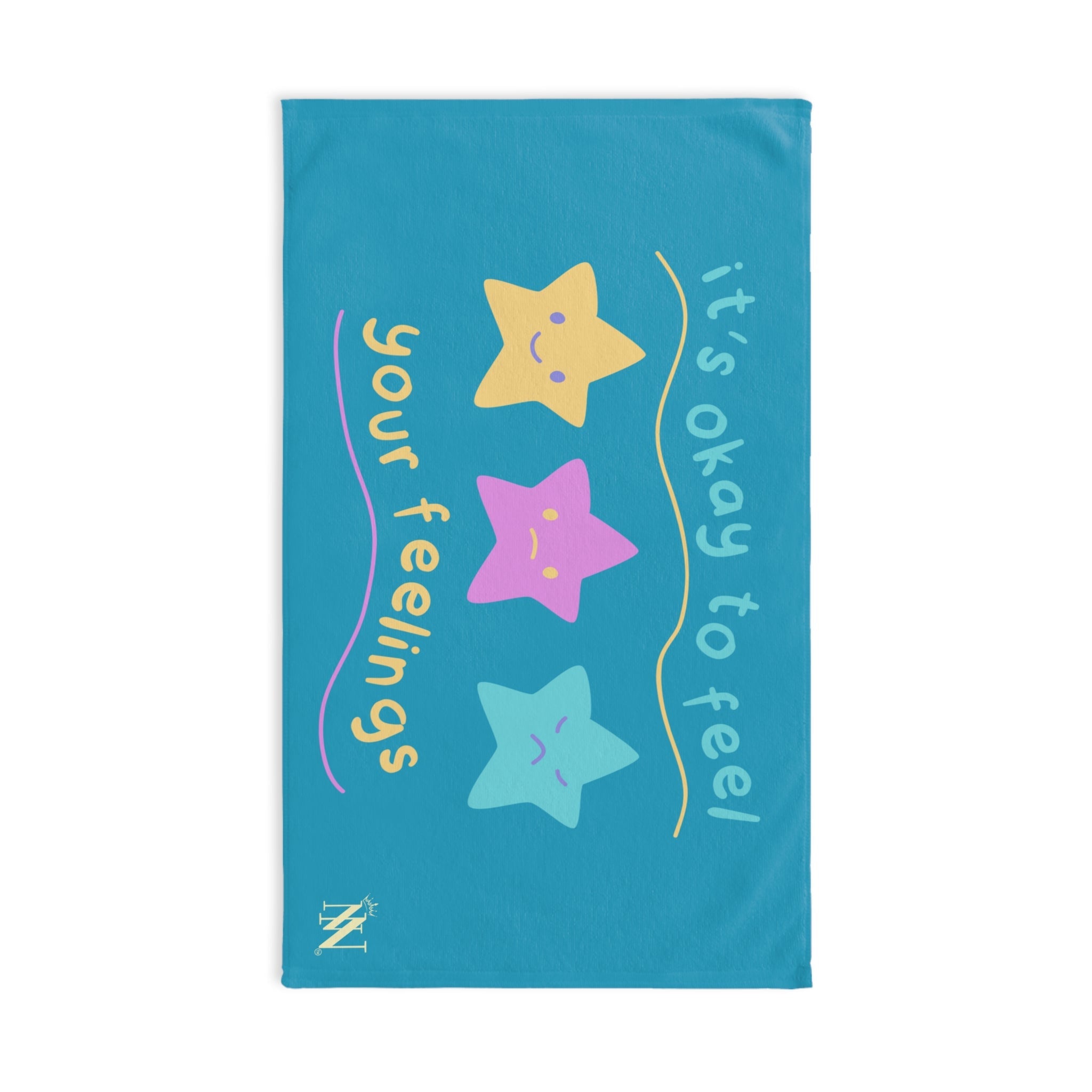 It’s Okay to Feel Your Feelings Turquoise | Mix & Match Original Fun-Flirty Lovers’ Towels