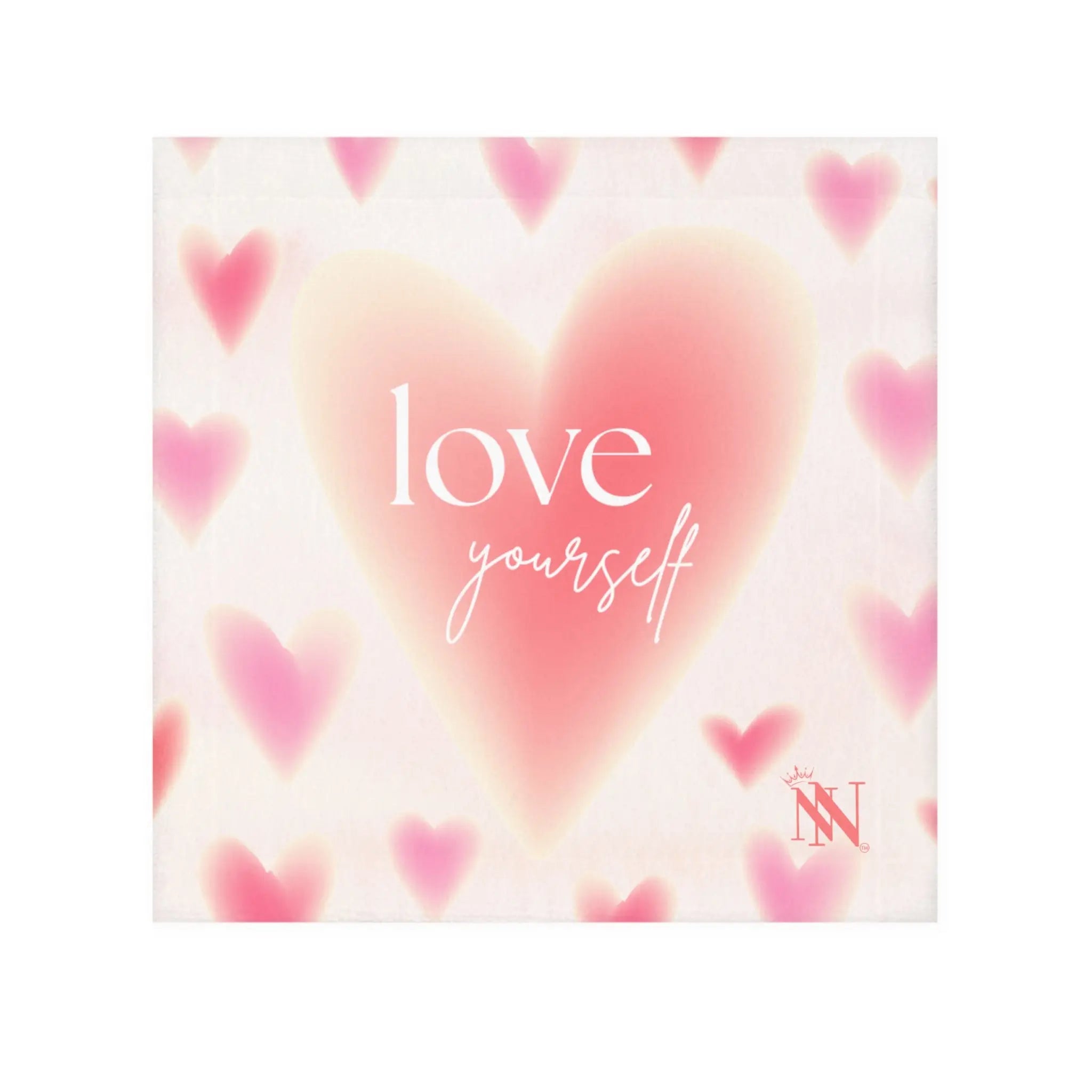 Love Yourself Heart Pattern Cum Rag