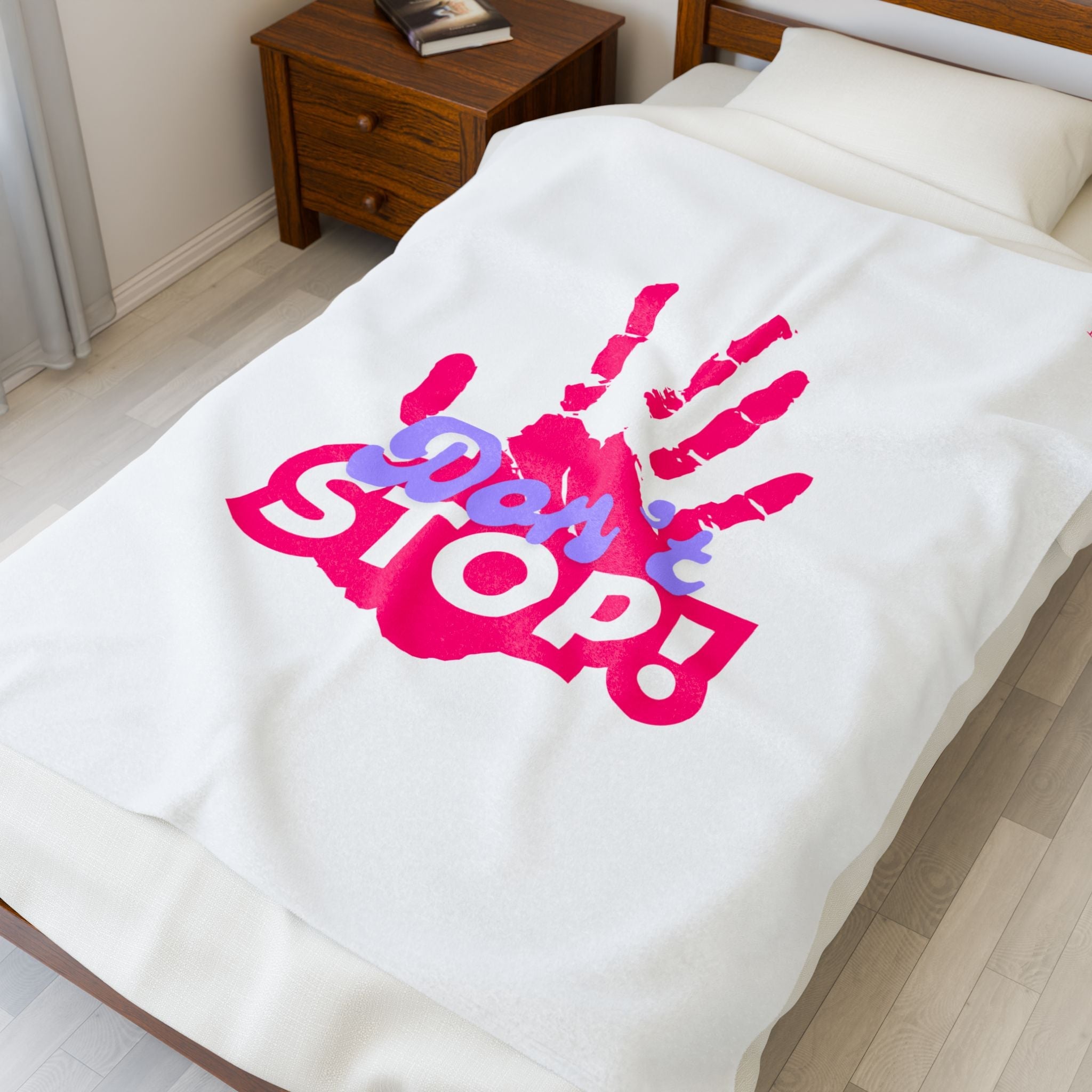 Don’t Stop! Handprint | Mix & Match Fun-Flirty Lovers’ Blankets
