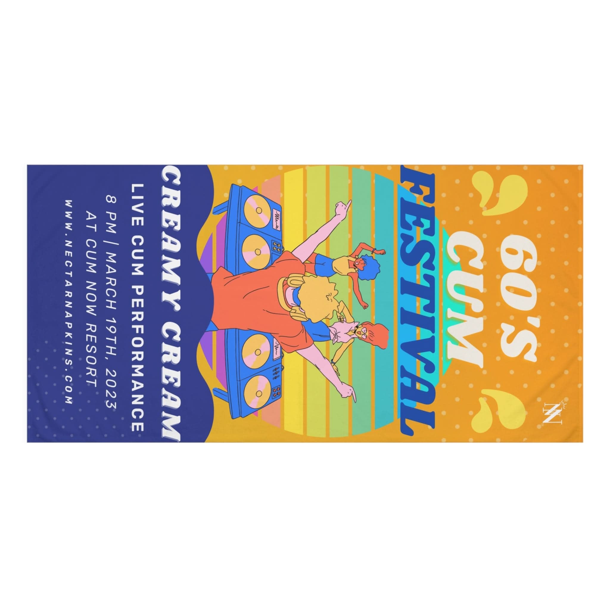 60s Cum Festival | Mix & Match Naughty XL Fun-Flirty Lovers’ Towels