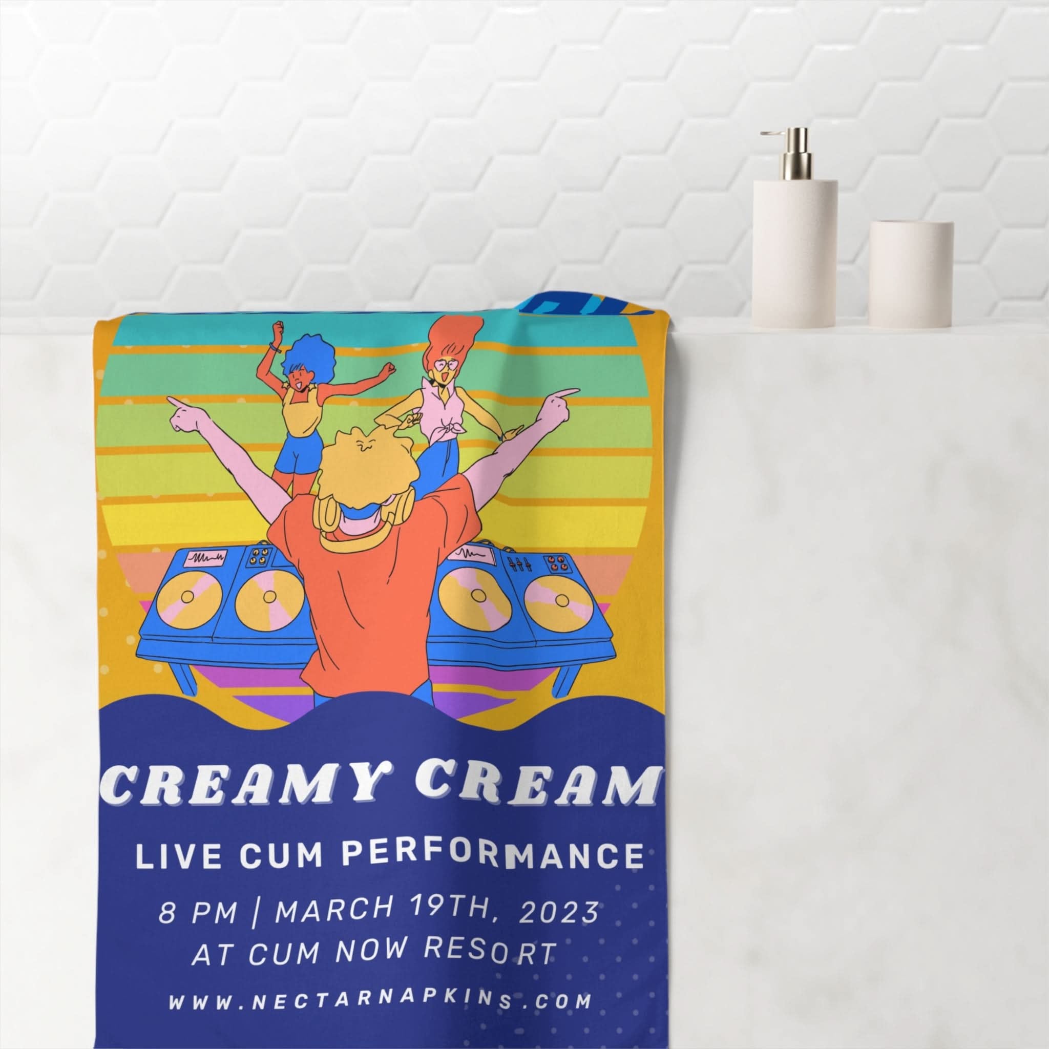 60s Cum Festival | Mix & Match Naughty XL Fun-Flirty Lovers’ Towels