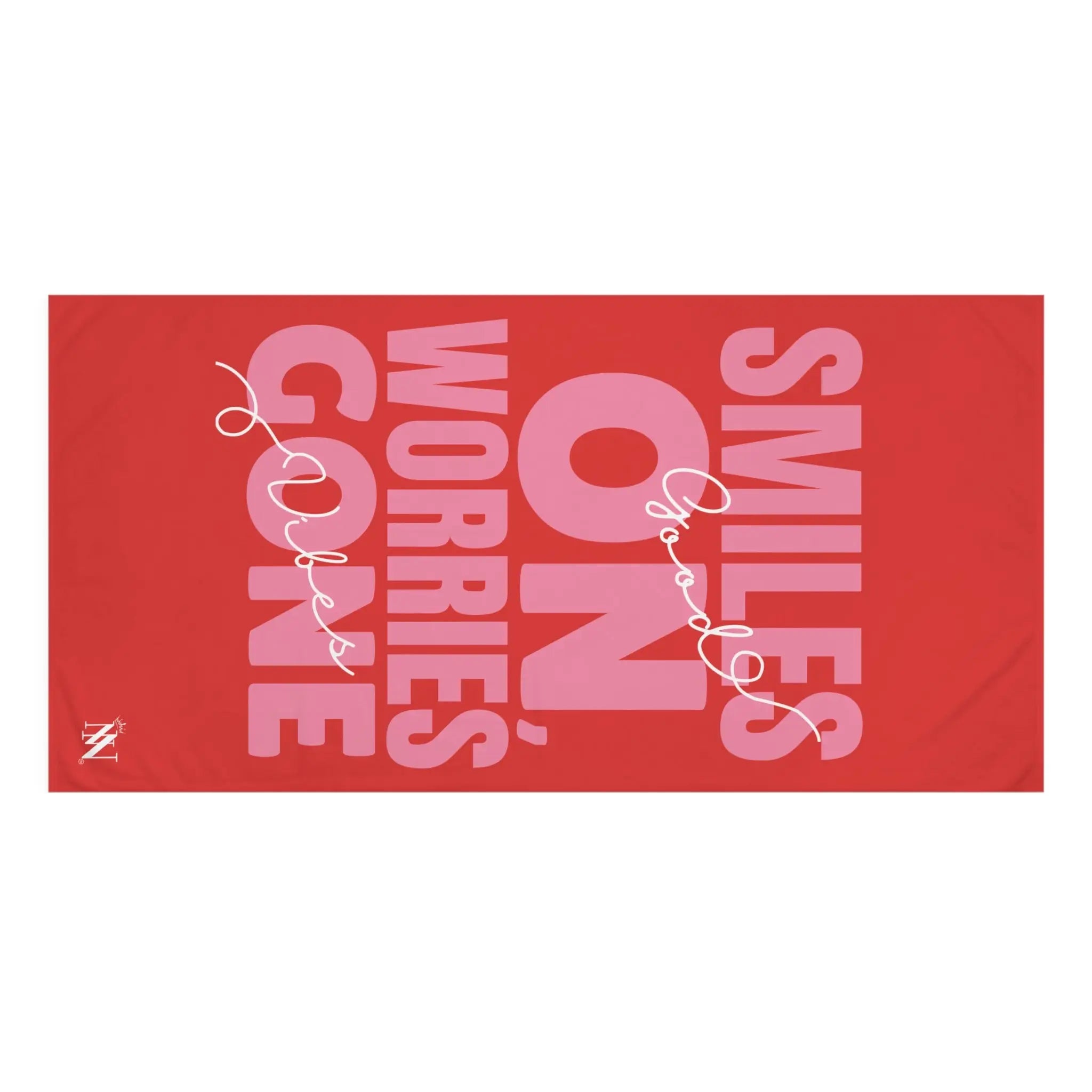 Smiles On Worries Gone Good Vibes | Mix & Match XL Fun-Flirty Lovers’ Towels
