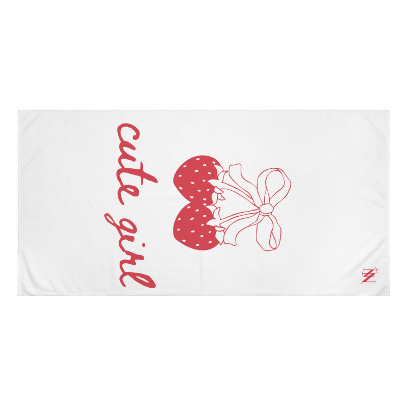 Cute Girl Strawberries | Mix & Match XL Fun-Flirty Lovers’ Towels