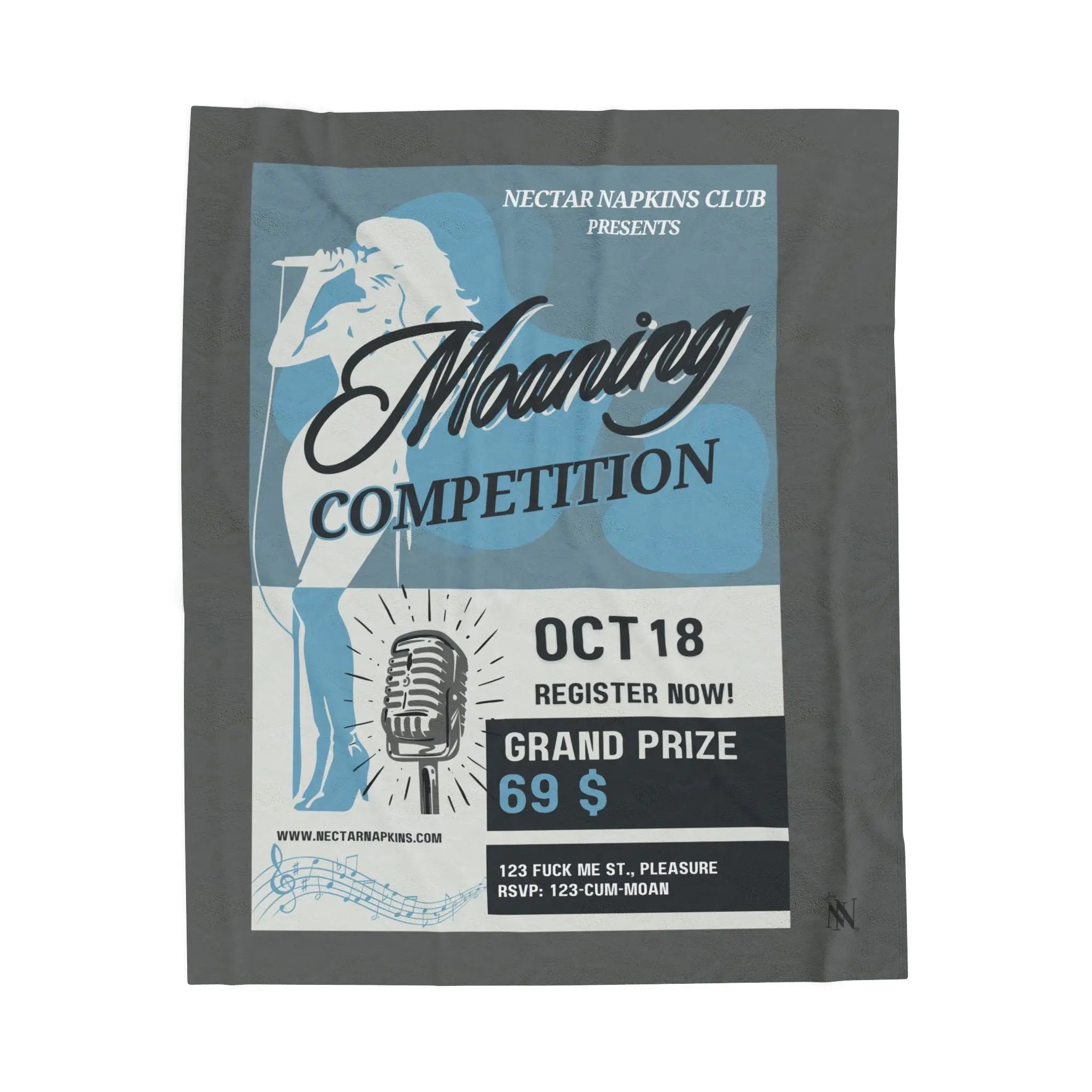 Moaning Competition | Mix & Match Velveteen Fun-Flirty Lovers’ Blankets