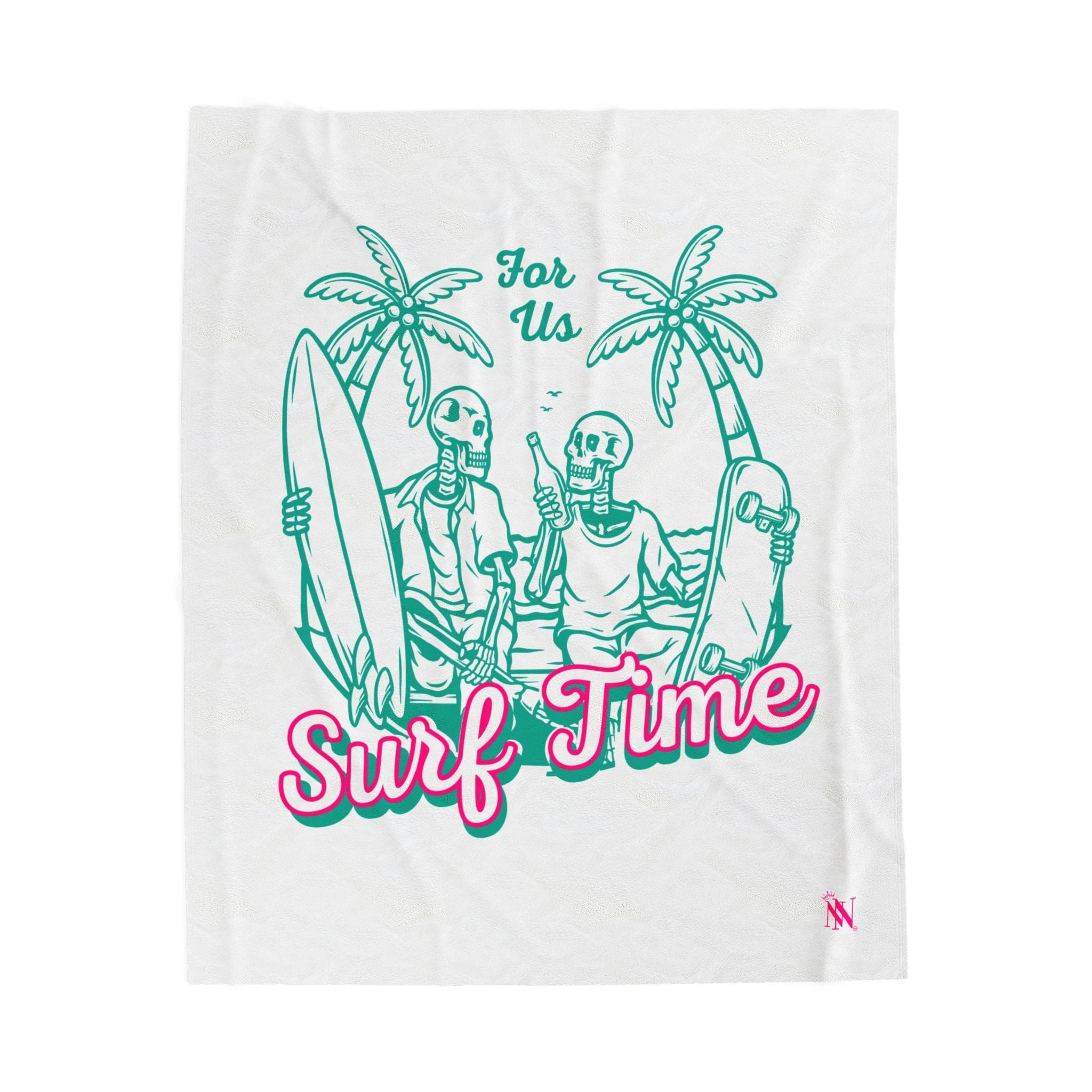 Surf Time for Us Couple Romantic Gifts Silky Soft Love Blanket