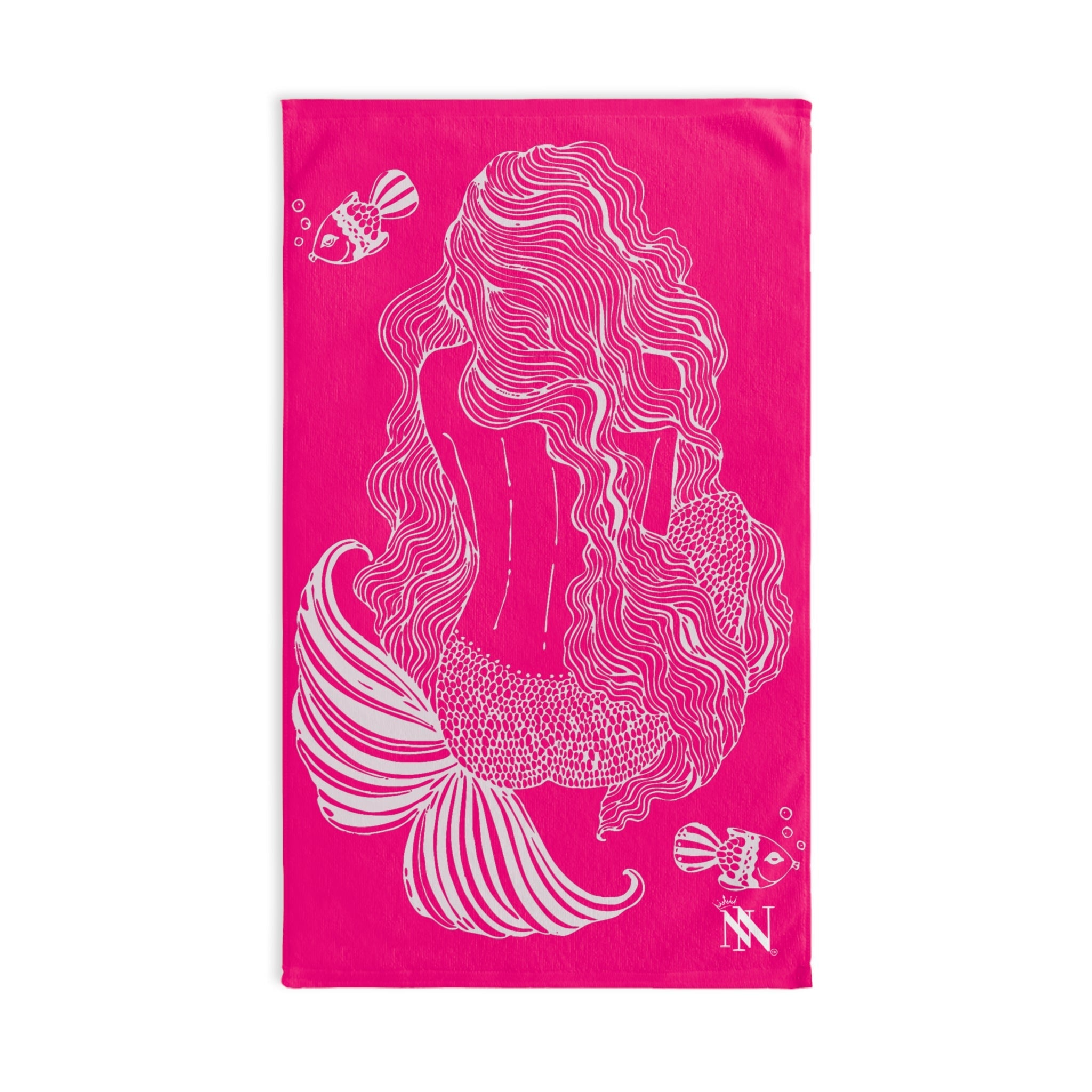 Mermaid Sitting Her Back Turned Signature Pink Cum Towel