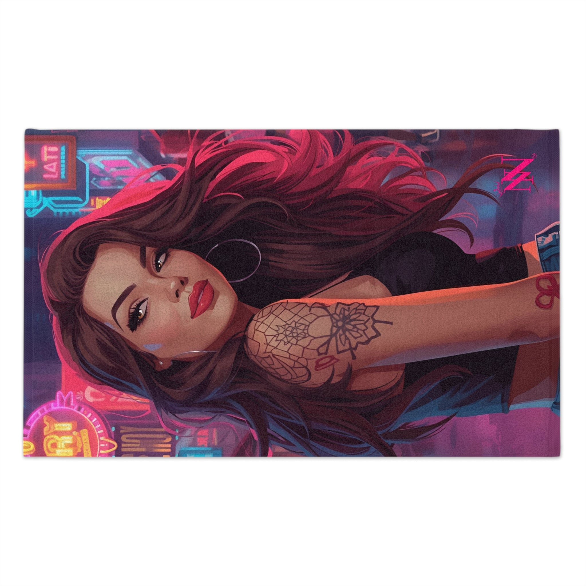 Flirty Girl Graphic | Mix & Match Soft Fun-Flirty Lovers’ Towels