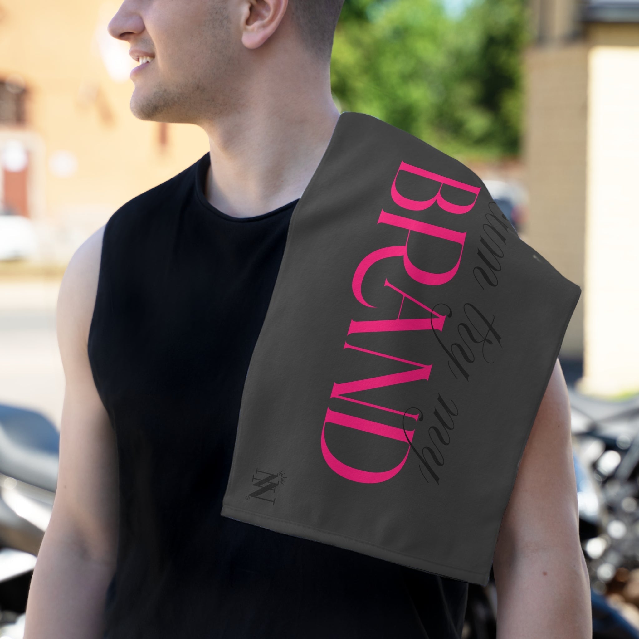 Cum Try My Brand Dark Grey | Mix & Match Soft Fun-Flirty Lovers’ Towels