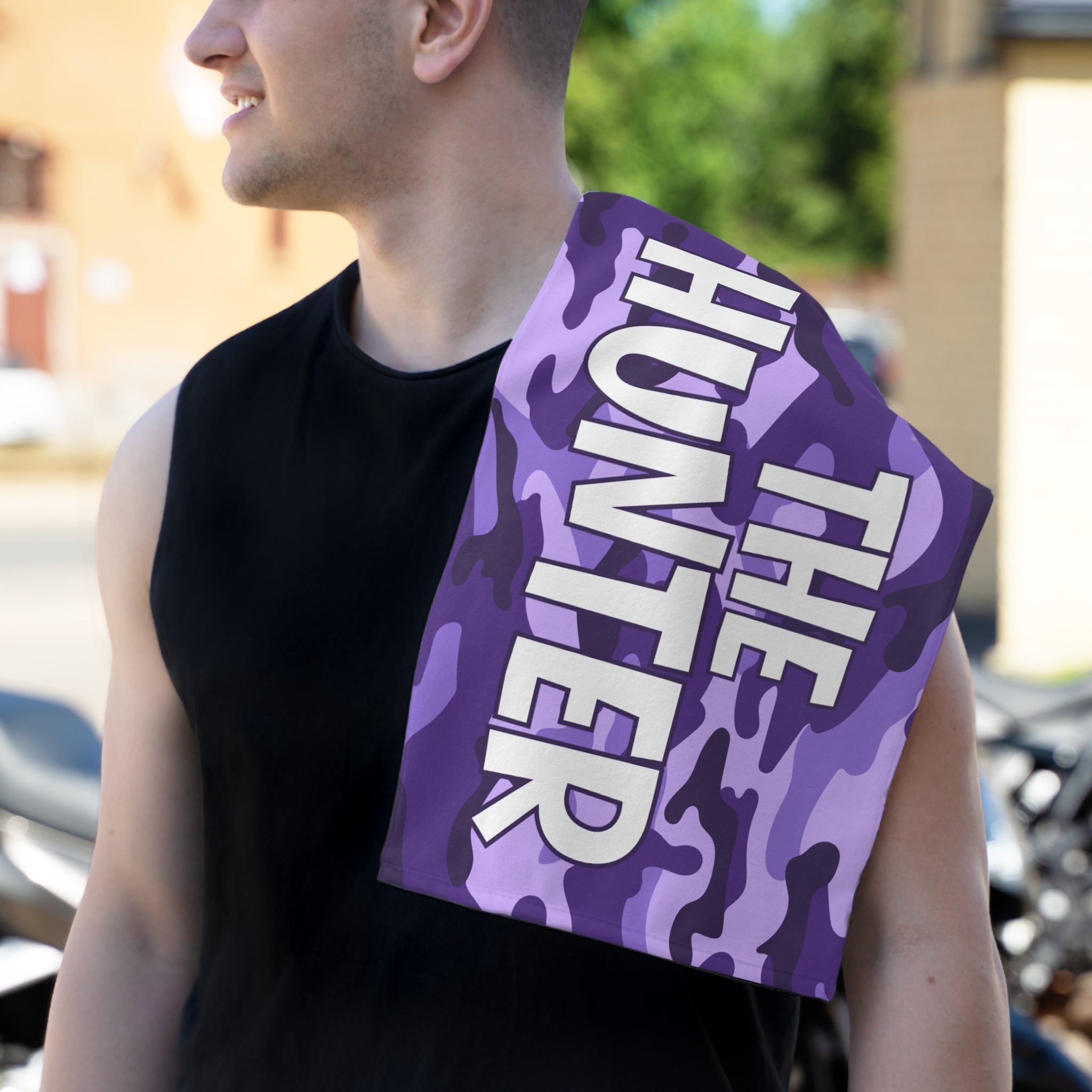 The Hunter Purple Camo Sex Towel
