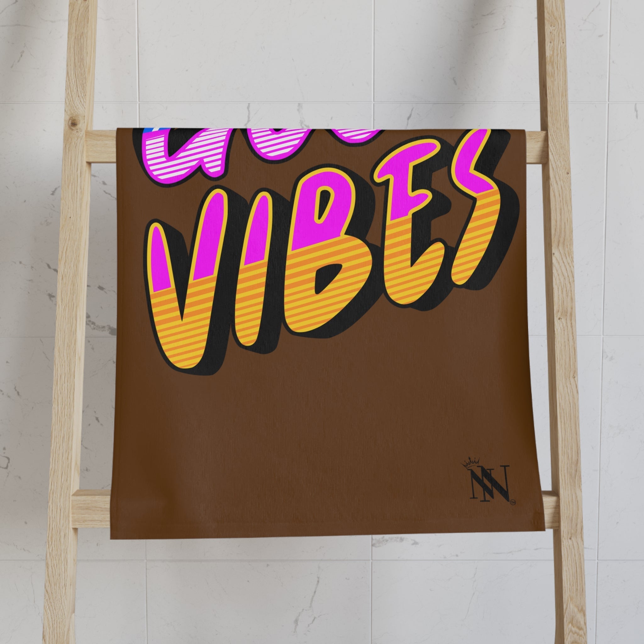 Neon Rainbow Good Vibes Brown Stay Gold Retro Sticker