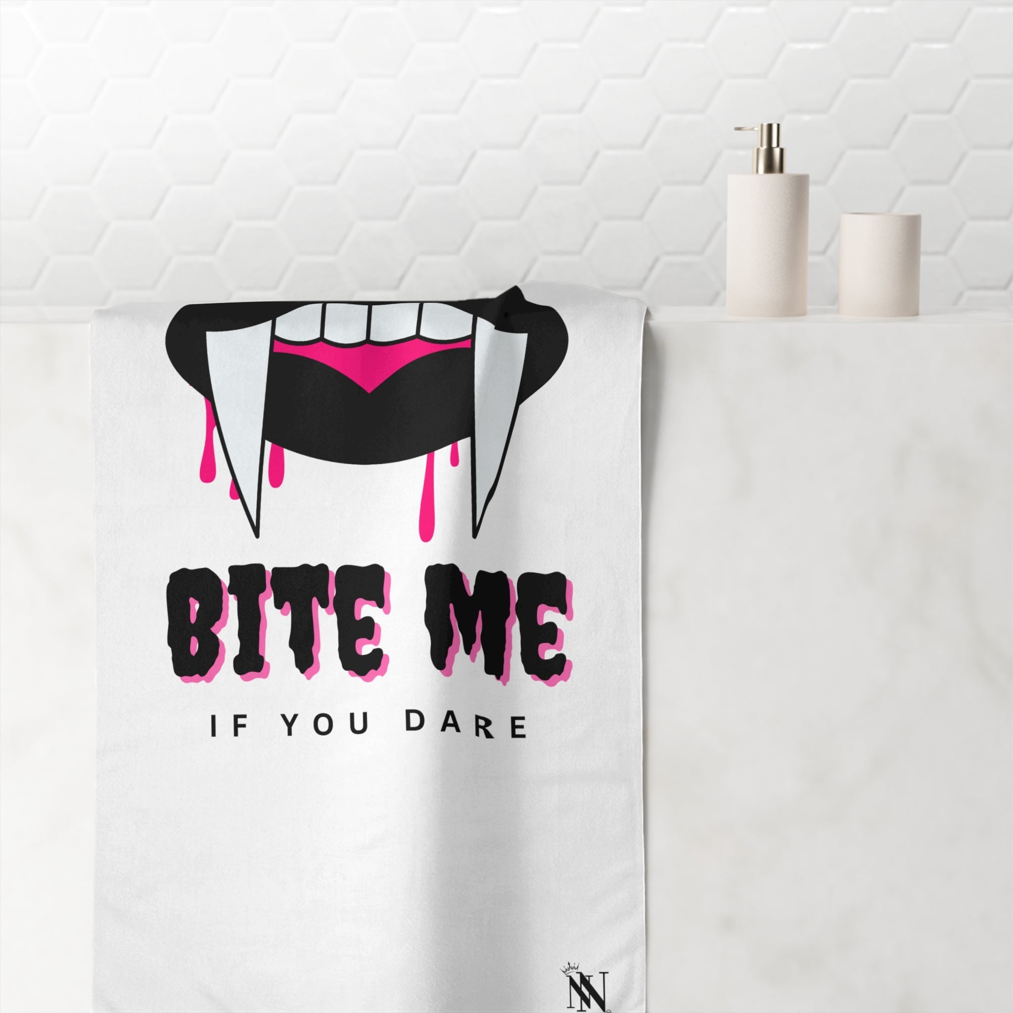 Bite Me if You Dare | Mix & Match XL Fun-Flirty Lovers’ Towels