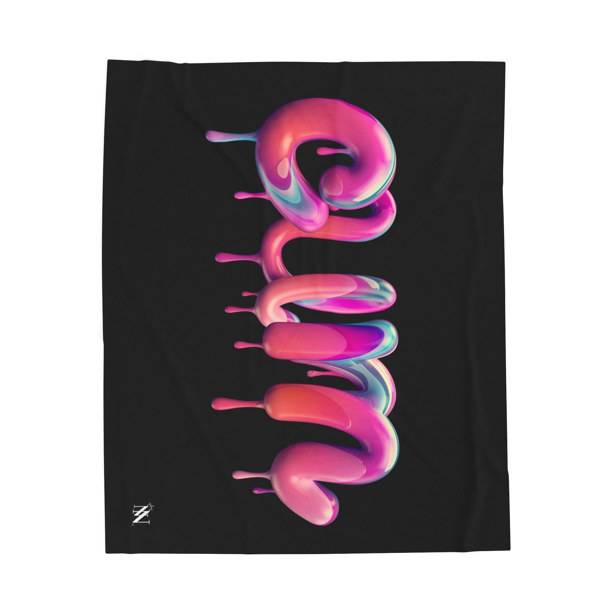 Dripping Cum Black | Mix & Match Velveteen Fun-Flirty Lovers’ Blankets
