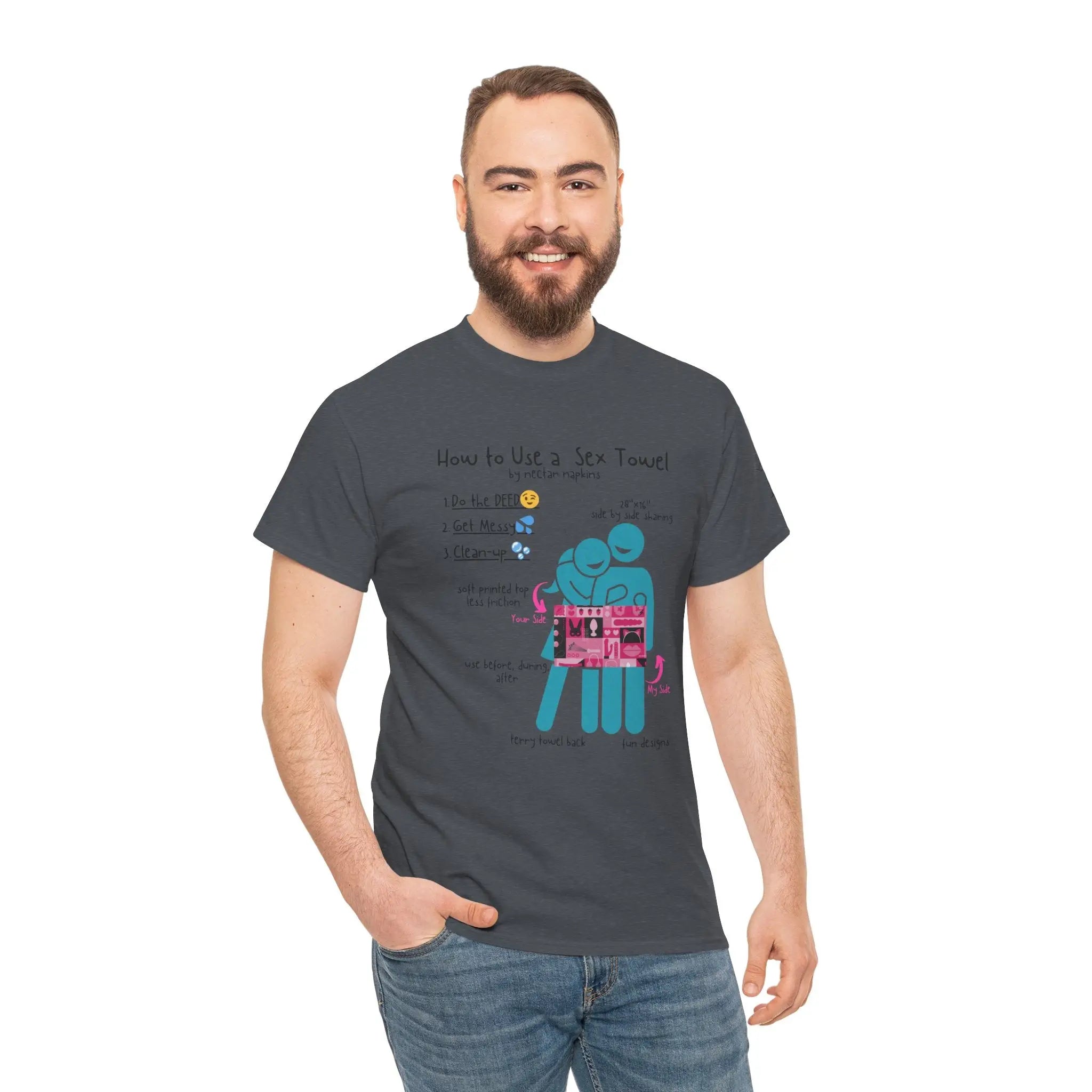 How to Use a Sex Towel | Mix & Match 100% Cotton Unisex Fun-Flirty Lovers’ Tees