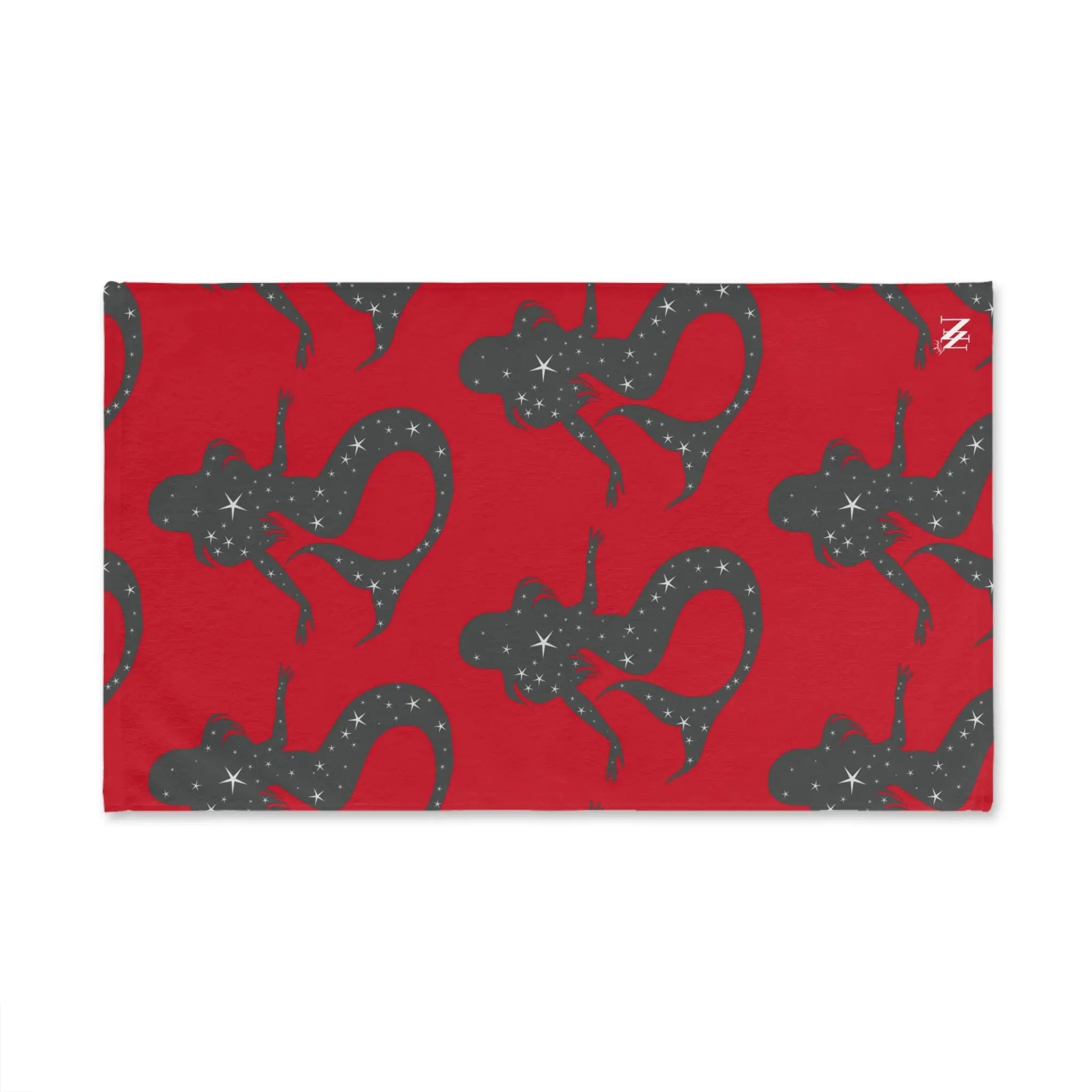 Mermaid Star Red Patterned | Mix & Match Original Fun-Flirty Lovers’ Towels
