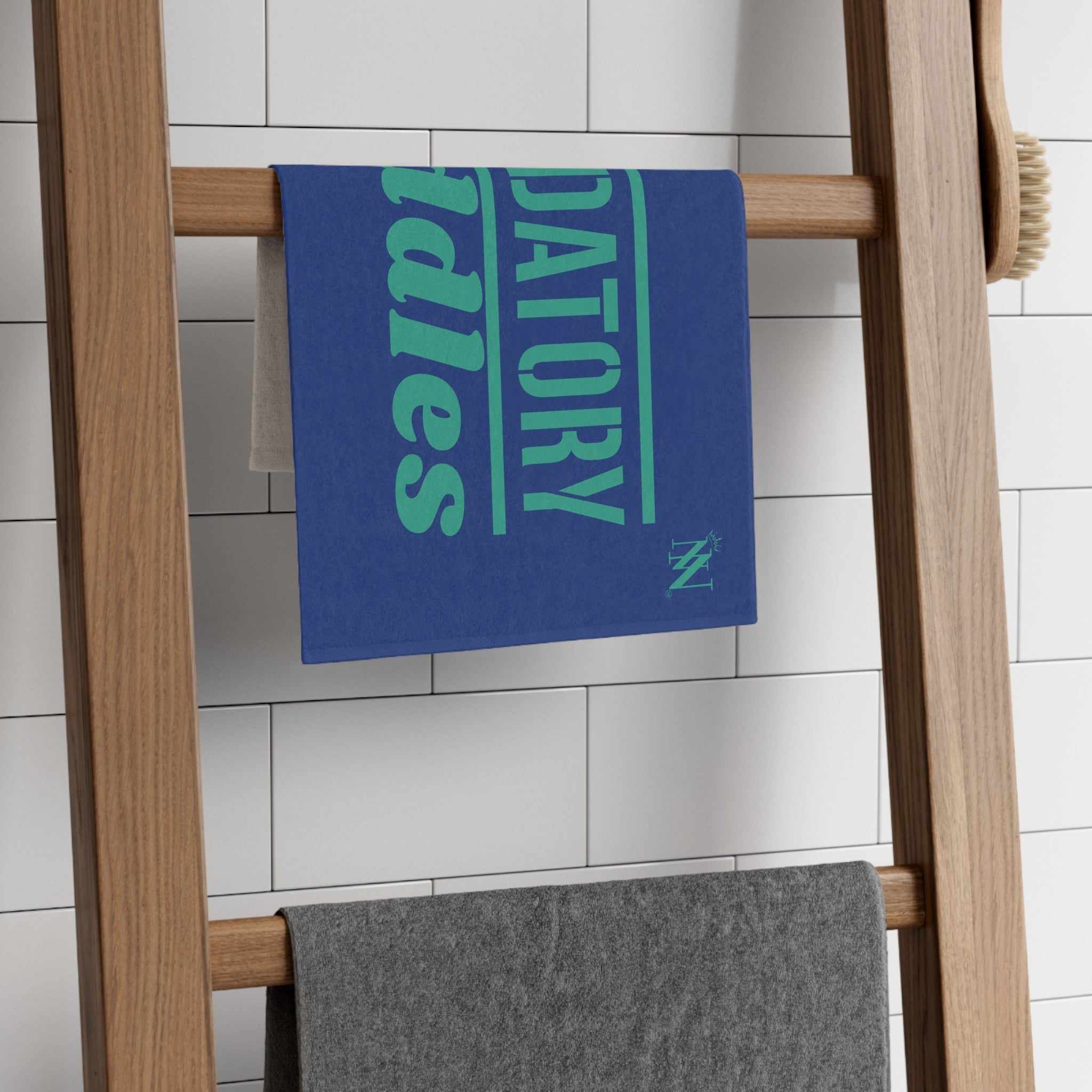 Mandatory Cuddles Blue | Mix & Match Soft Fun-Flirty Lovers’ Towels