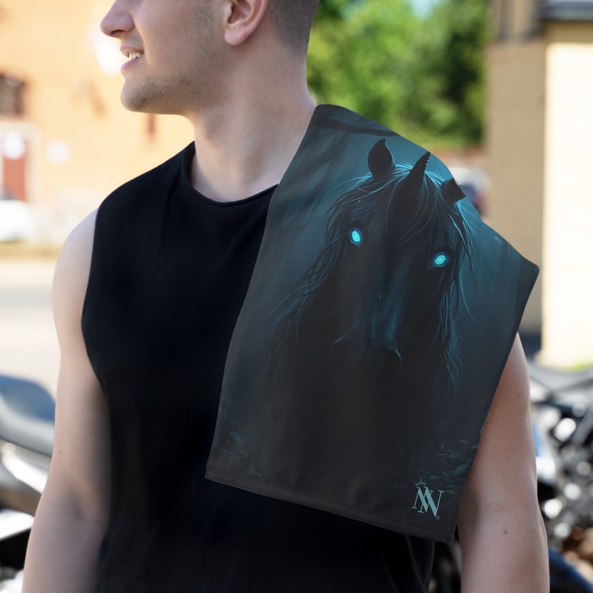 Dark Energy Unicorn Graphic | Mix & Match Soft Fun-Flirty Lovers’ Towels