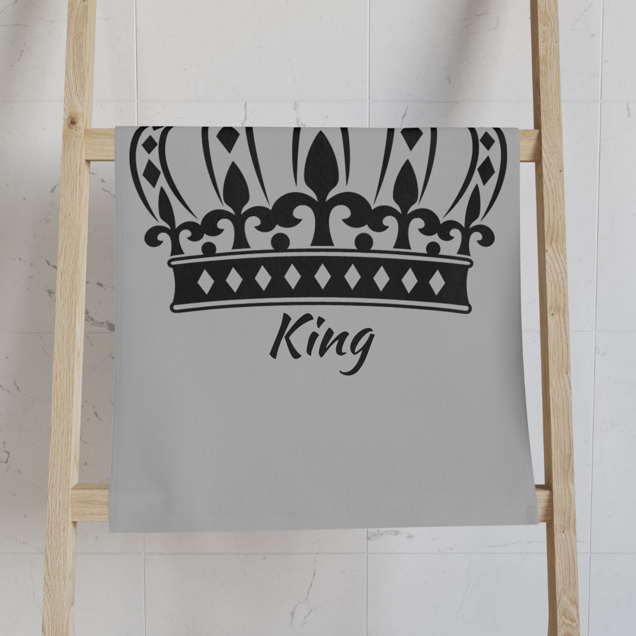 Large Crown King Light Grey | Mix & Match Classic Fun-Flirty Loversâ Towels
