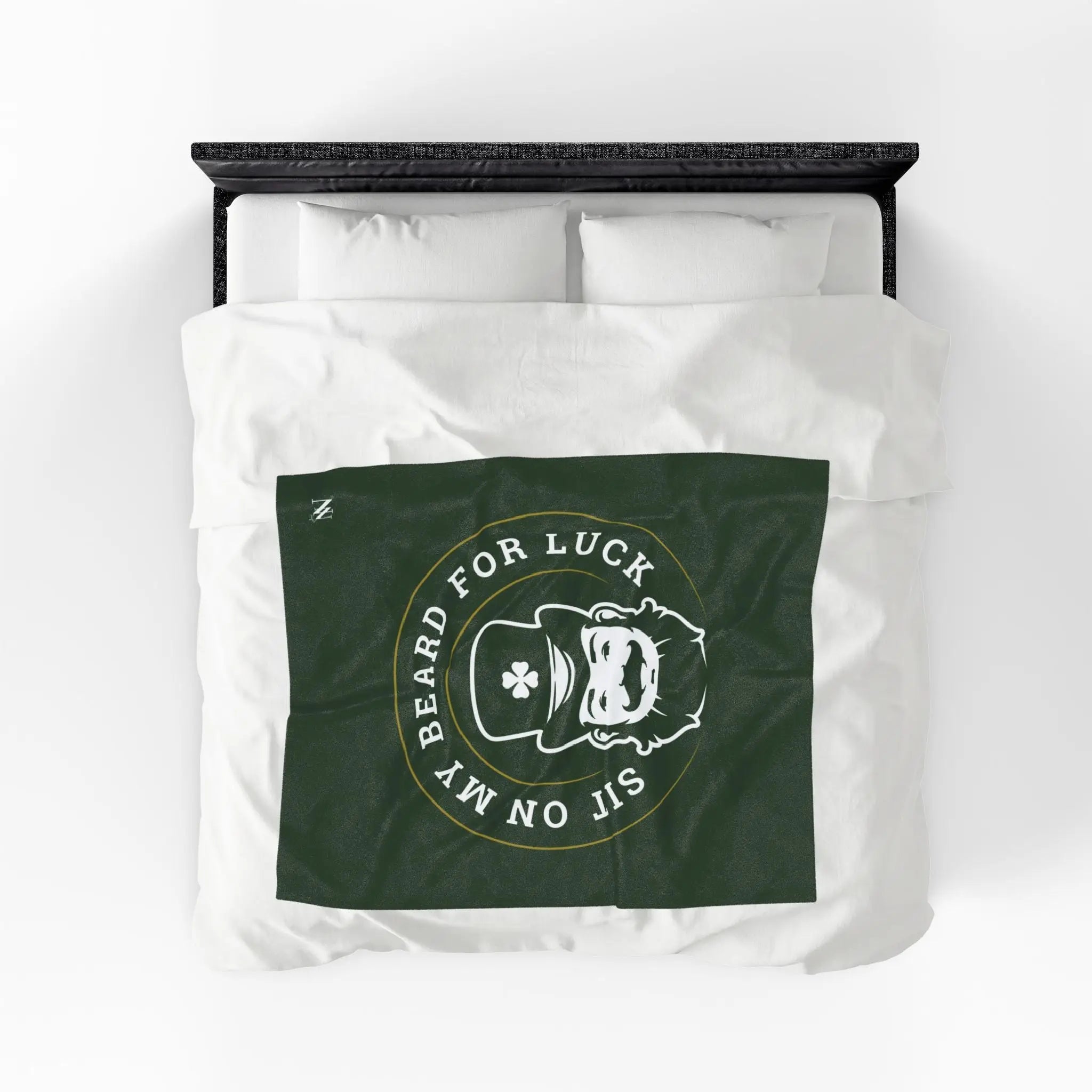 Sit on My Beard for Luck St. Patrick’s Day Couples Gifts Sexy Lovers’ Silky Soft Blanket